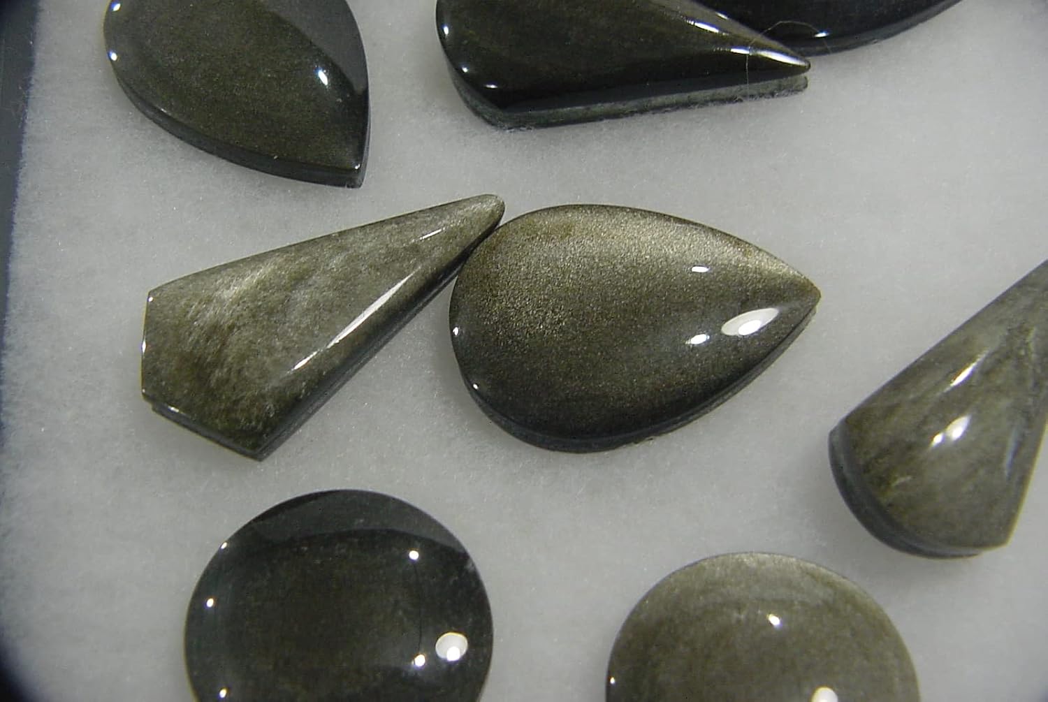 Mexican Gold Sheen Obsidian Lapidary Gem Stone Set 31 Pieces