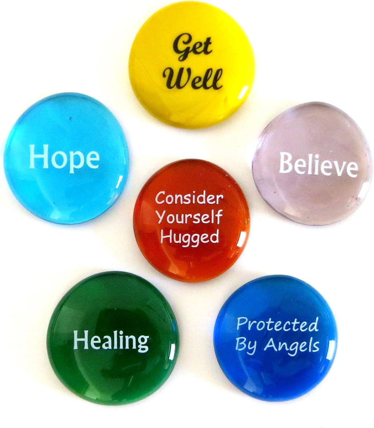 Lifeforce Glass Get Well Stones with Messages