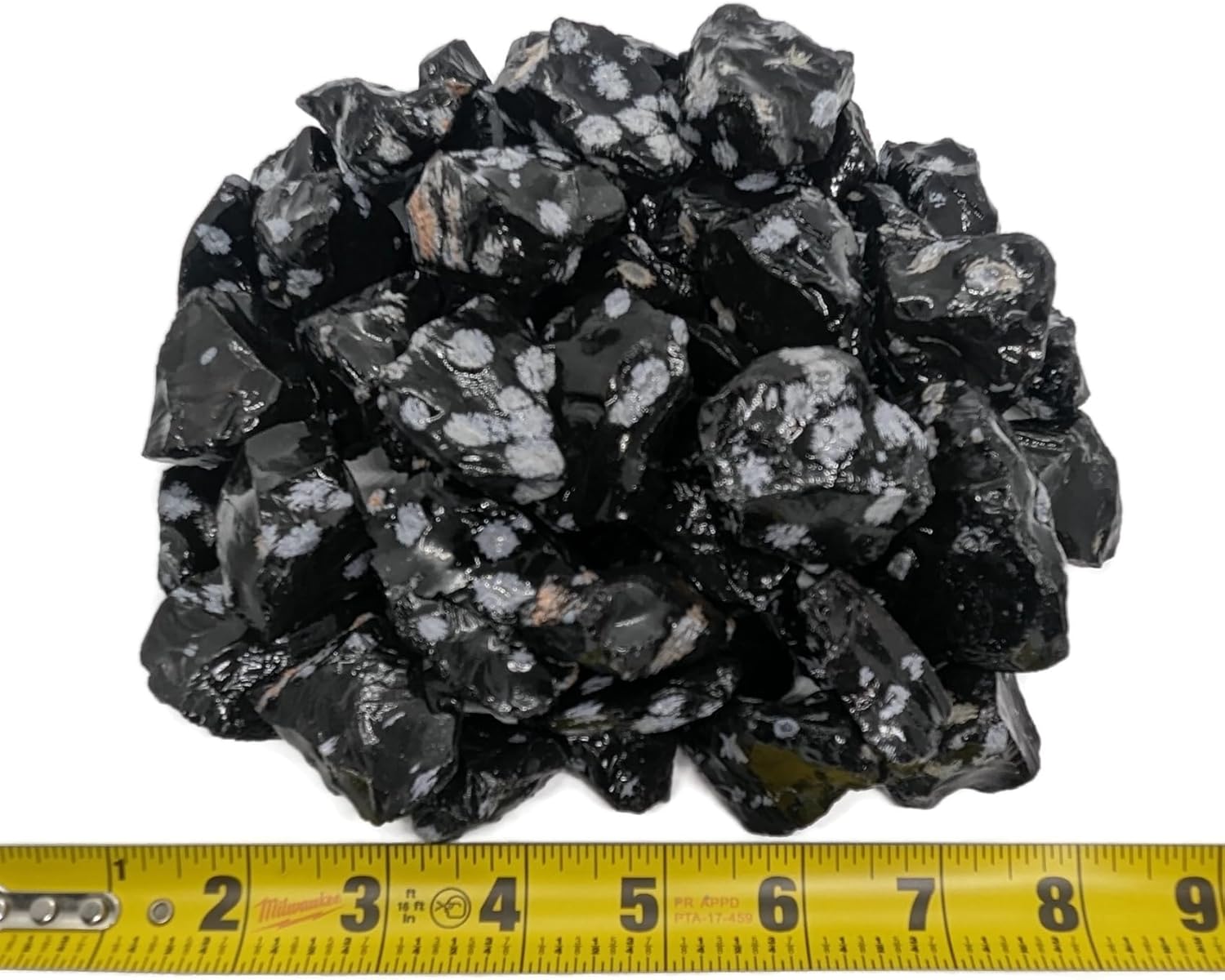 3 Lbs Rough Snowflake Obsidian Stones - 1 to 2 Inch Mixed Sizes