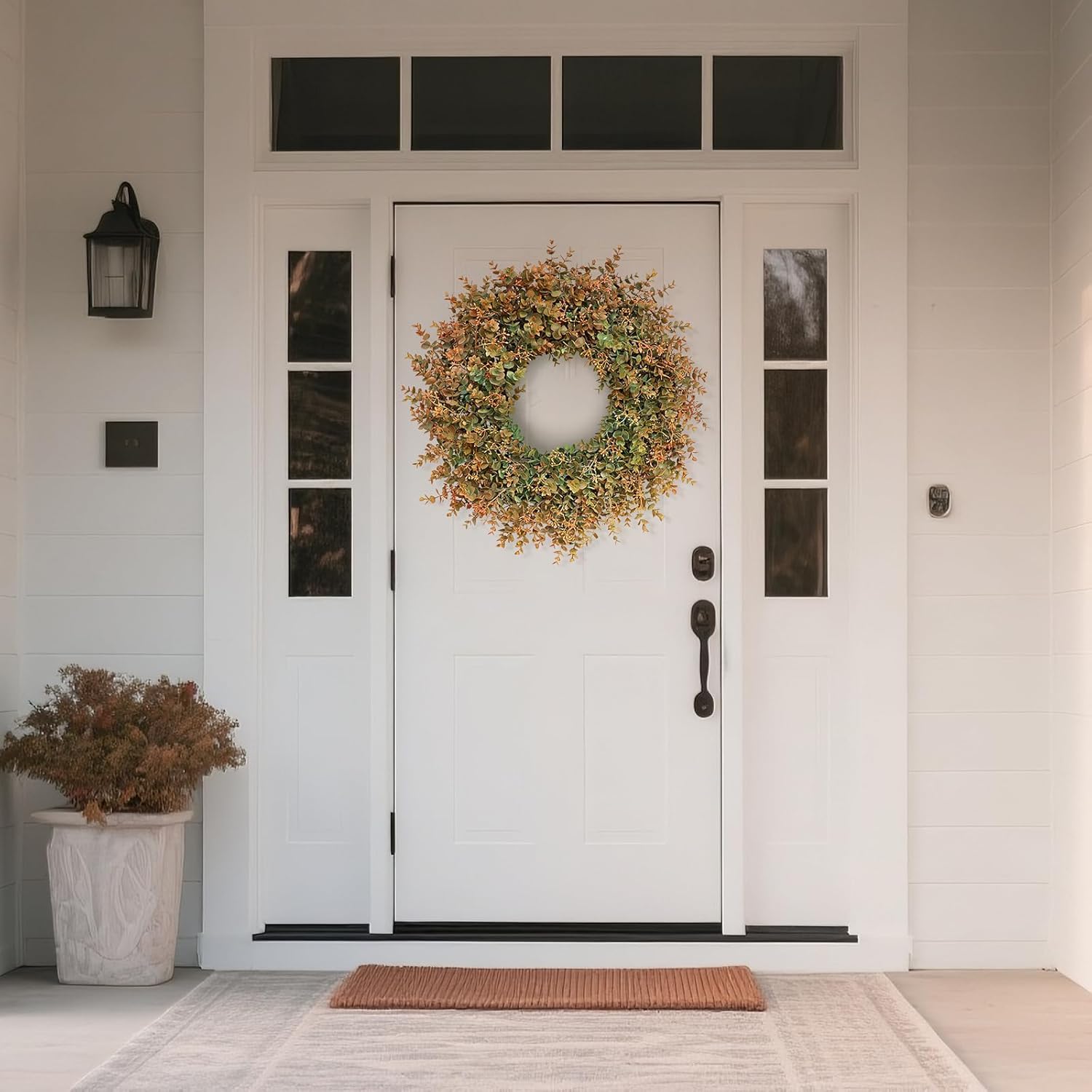 26 Inch Fall Wreath for Front Door Outdoor Decor