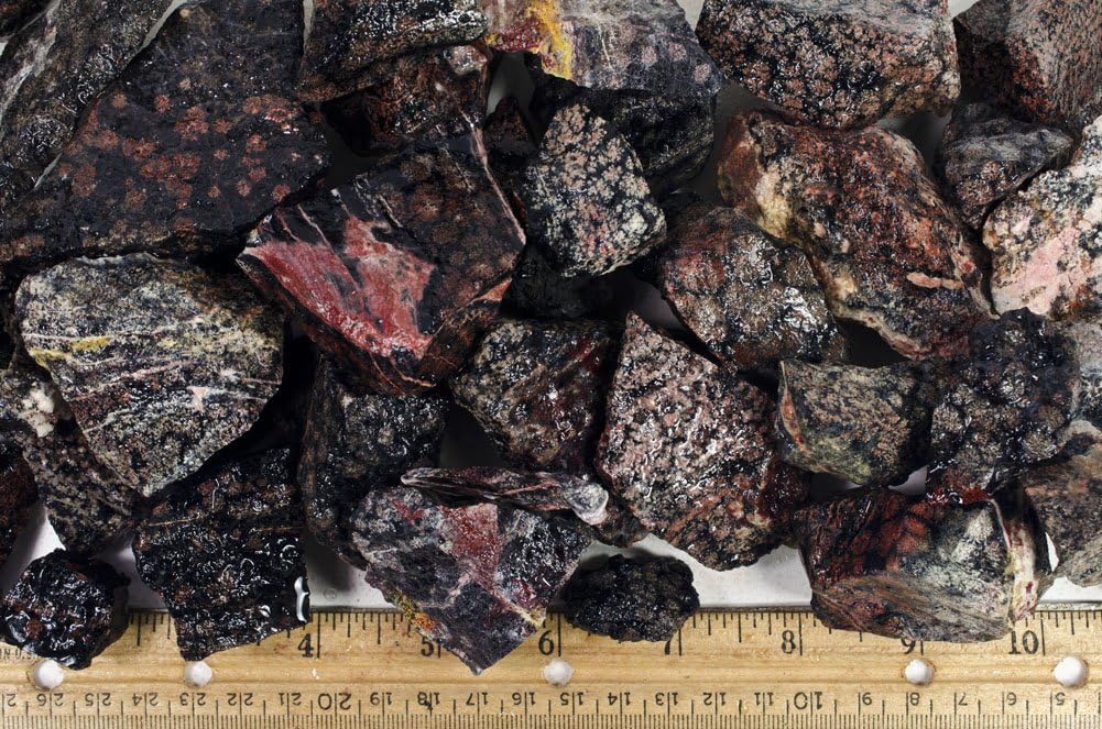 Fantasia Red Snowflake Obsidian Rough Stones 1 lb