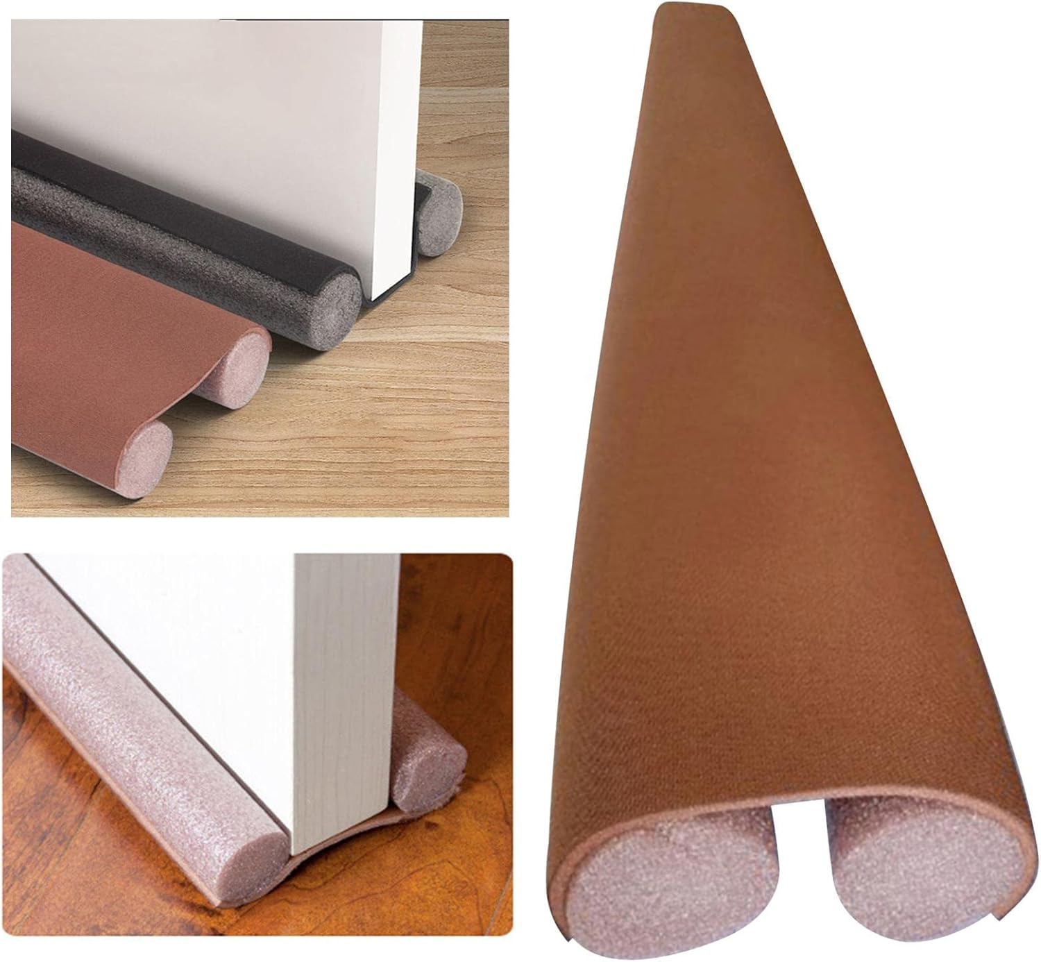 HUFFA Under Door Draft Stopper Insulation Cold Air Blocker Gray