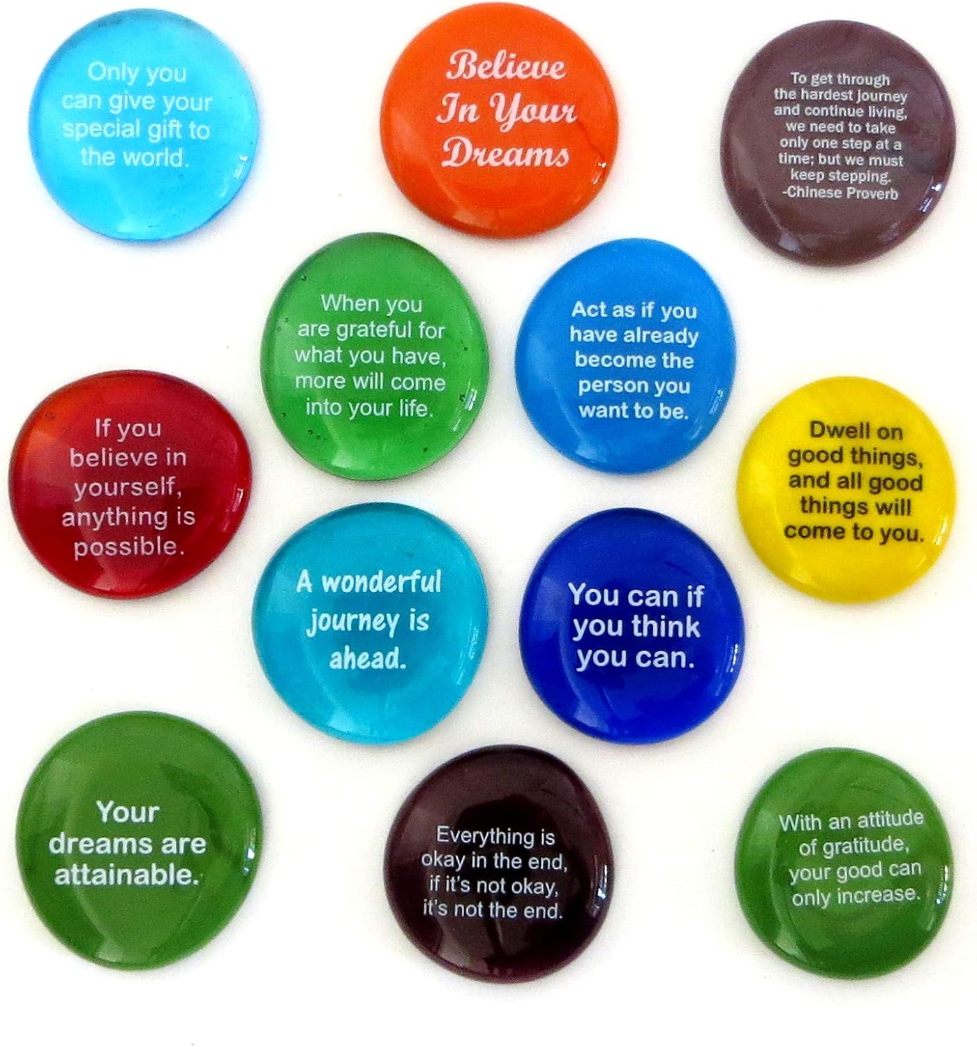 Destiny Stones 12 Glass Stones for Positive Future