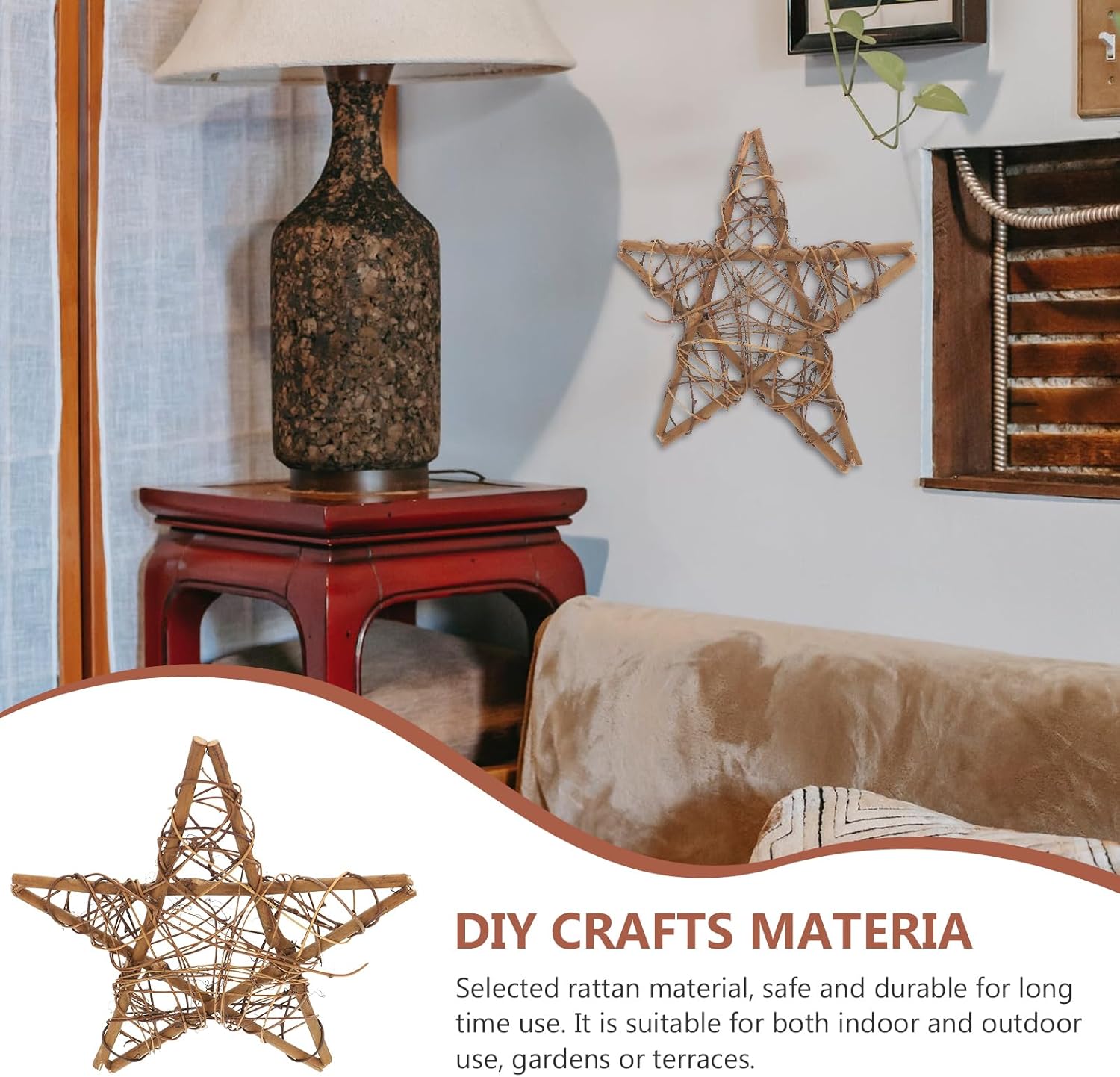 Artibetter Rattan Wreath Frame for DIY Crafts and Wall Decor