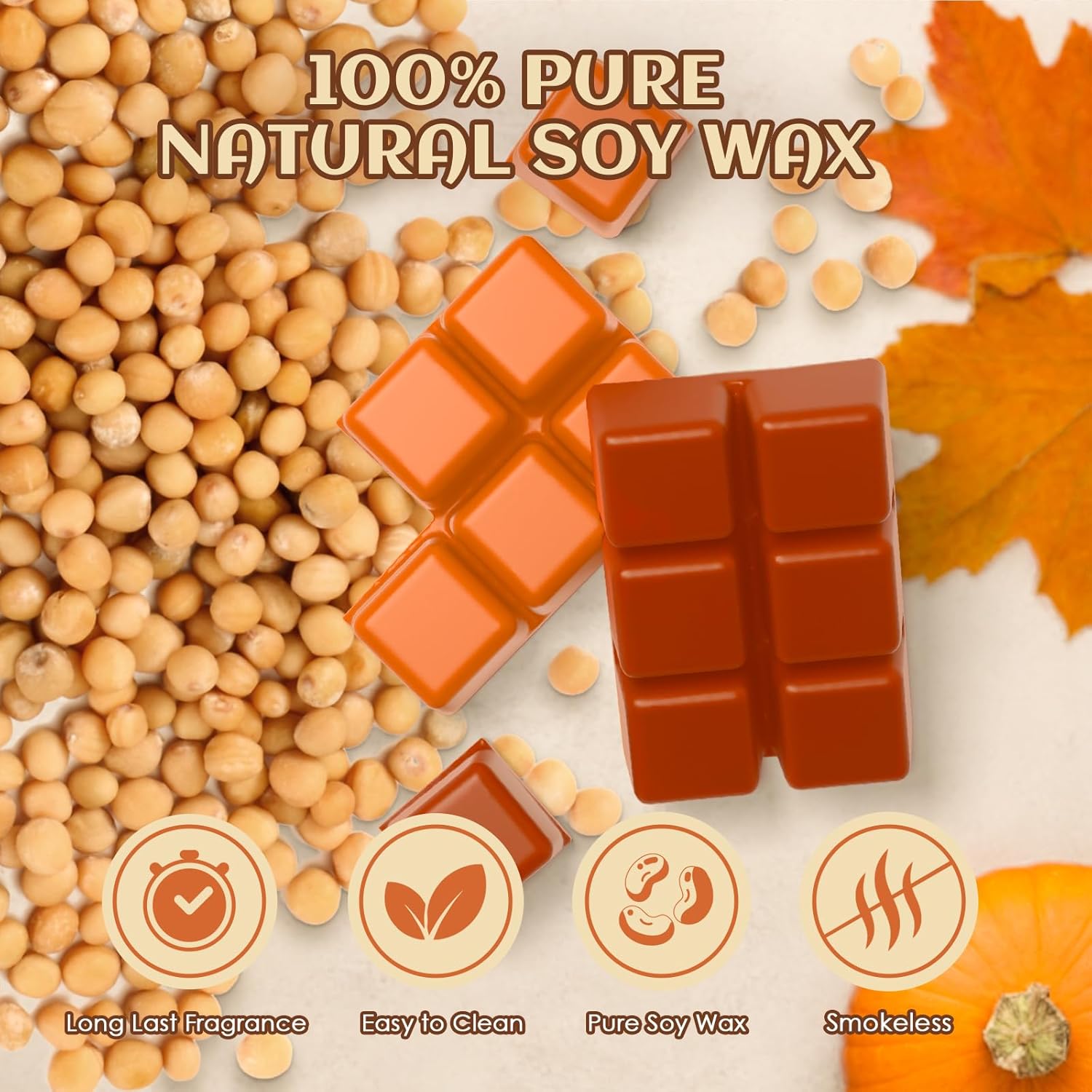 Snowsen Fall Wax Melts 8 Pack Soy Wax Cubes