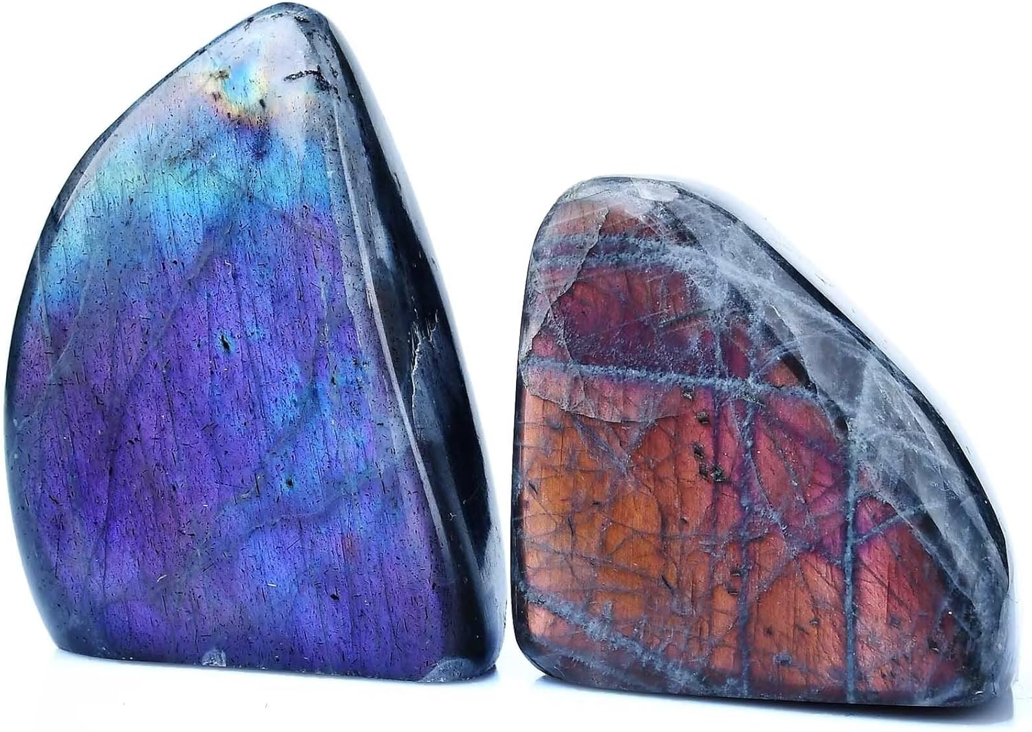 Large Purple Labradorite Healing Crystal Block for Meditation and Home Decor