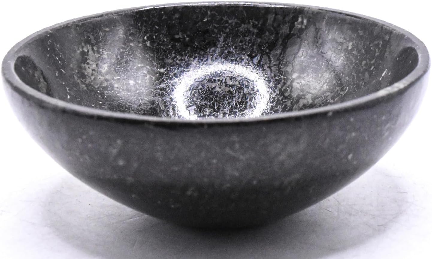 31 Inch Black Nuummite Carved Bowl Gemstone Collectible Dcor