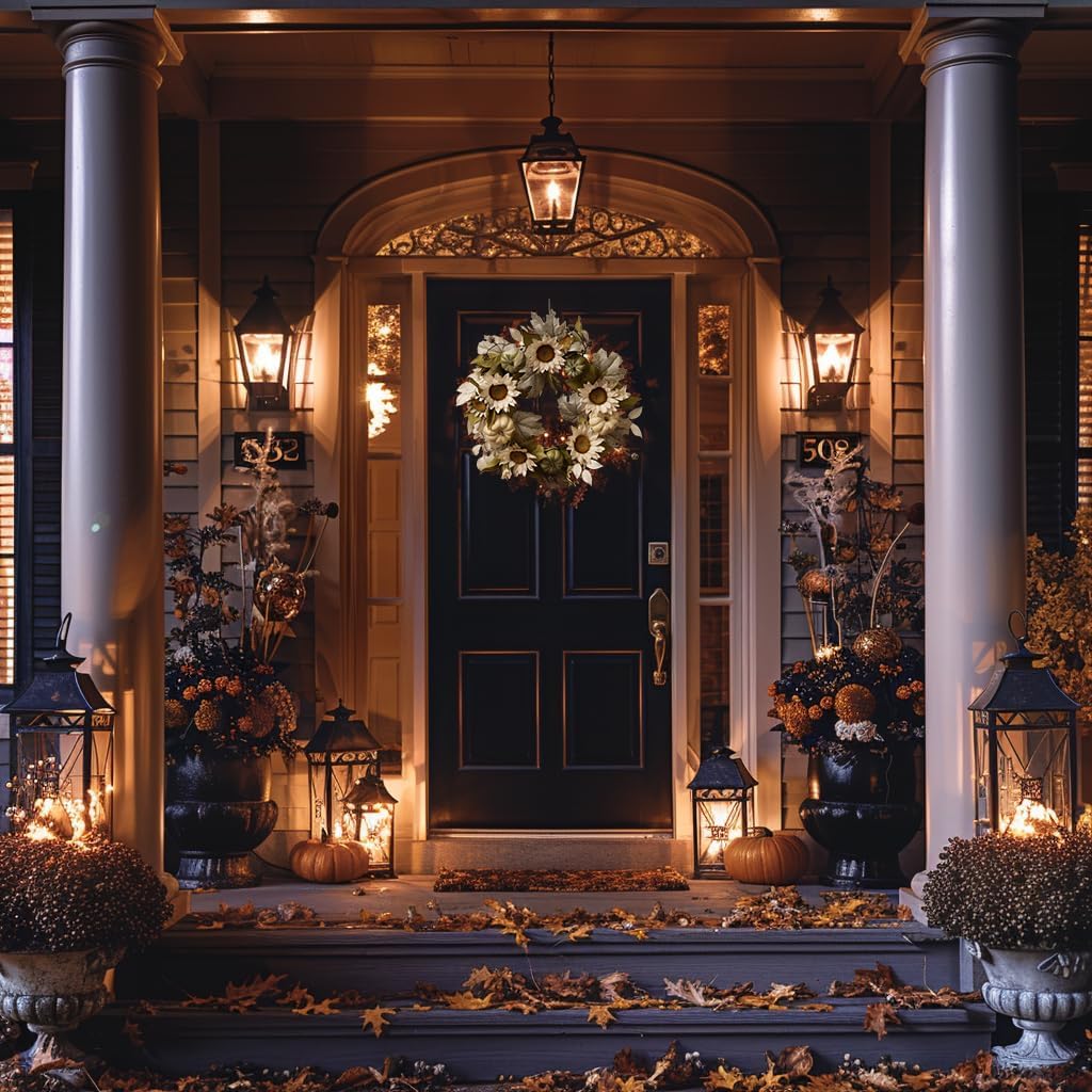 20-Inch Fall Wreath for Front Door and Wall