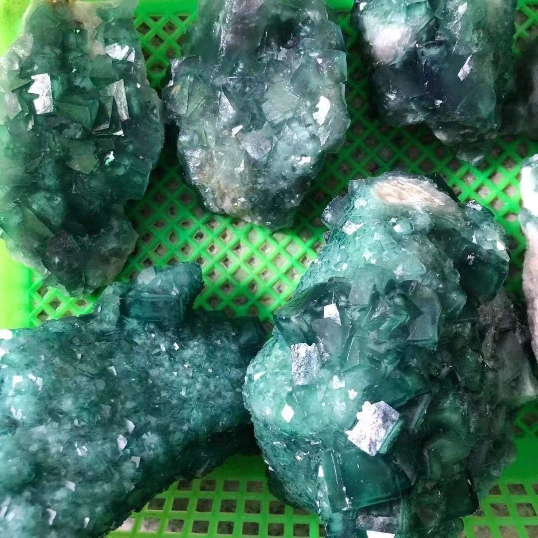 1pc 1000g-1200g Green Fluorite Geode Cluster Rough Stone Mineral Specimen
