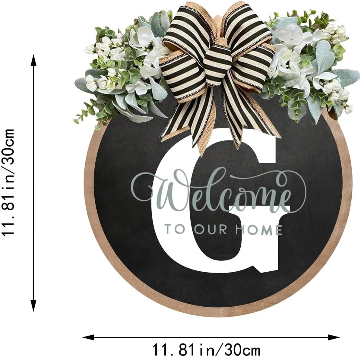 Billamb 26 Letter Front Door Welcome Wreath