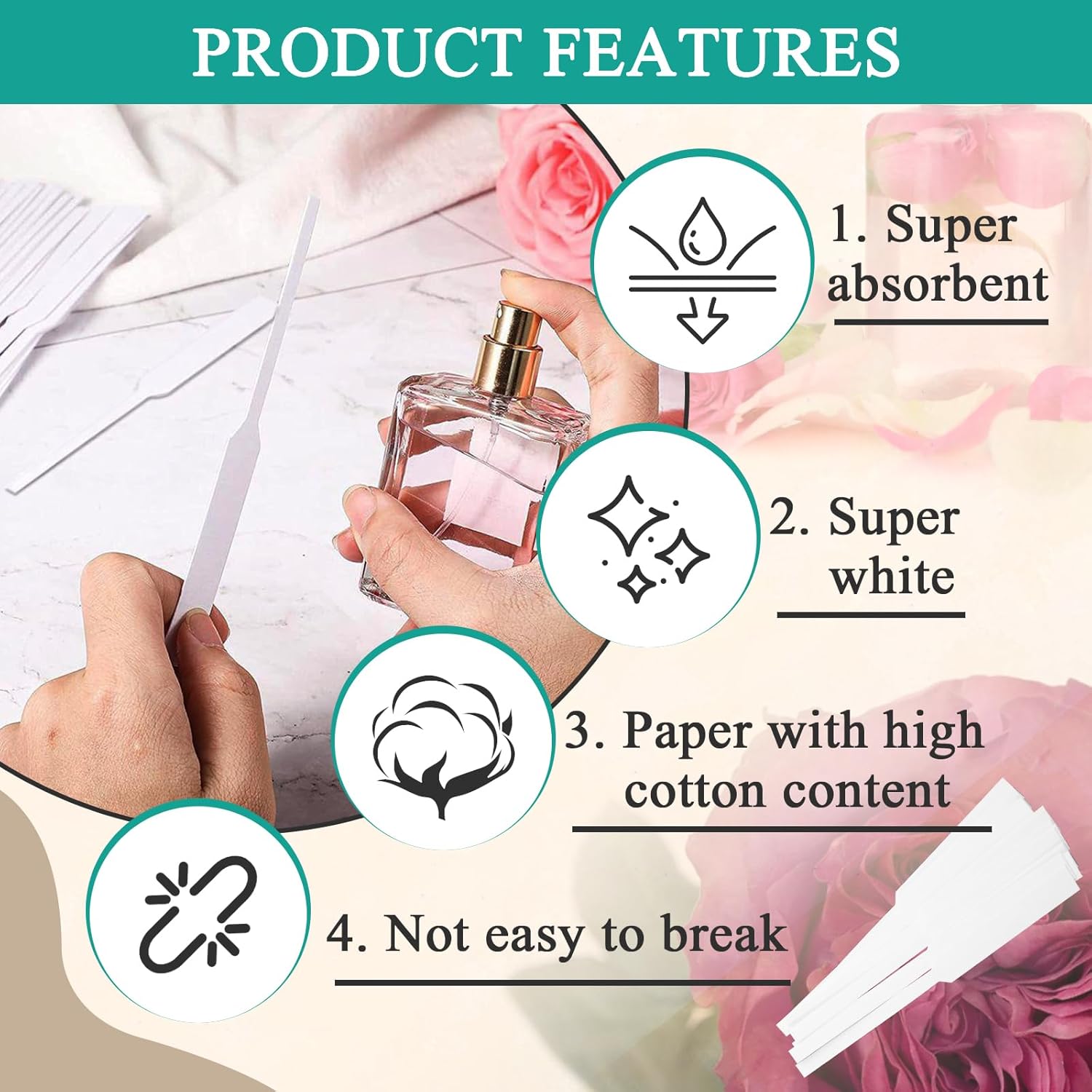 1000 Pieces Perfume Tester Strips - Premium Fragrance Blotter for Aromatherapy
