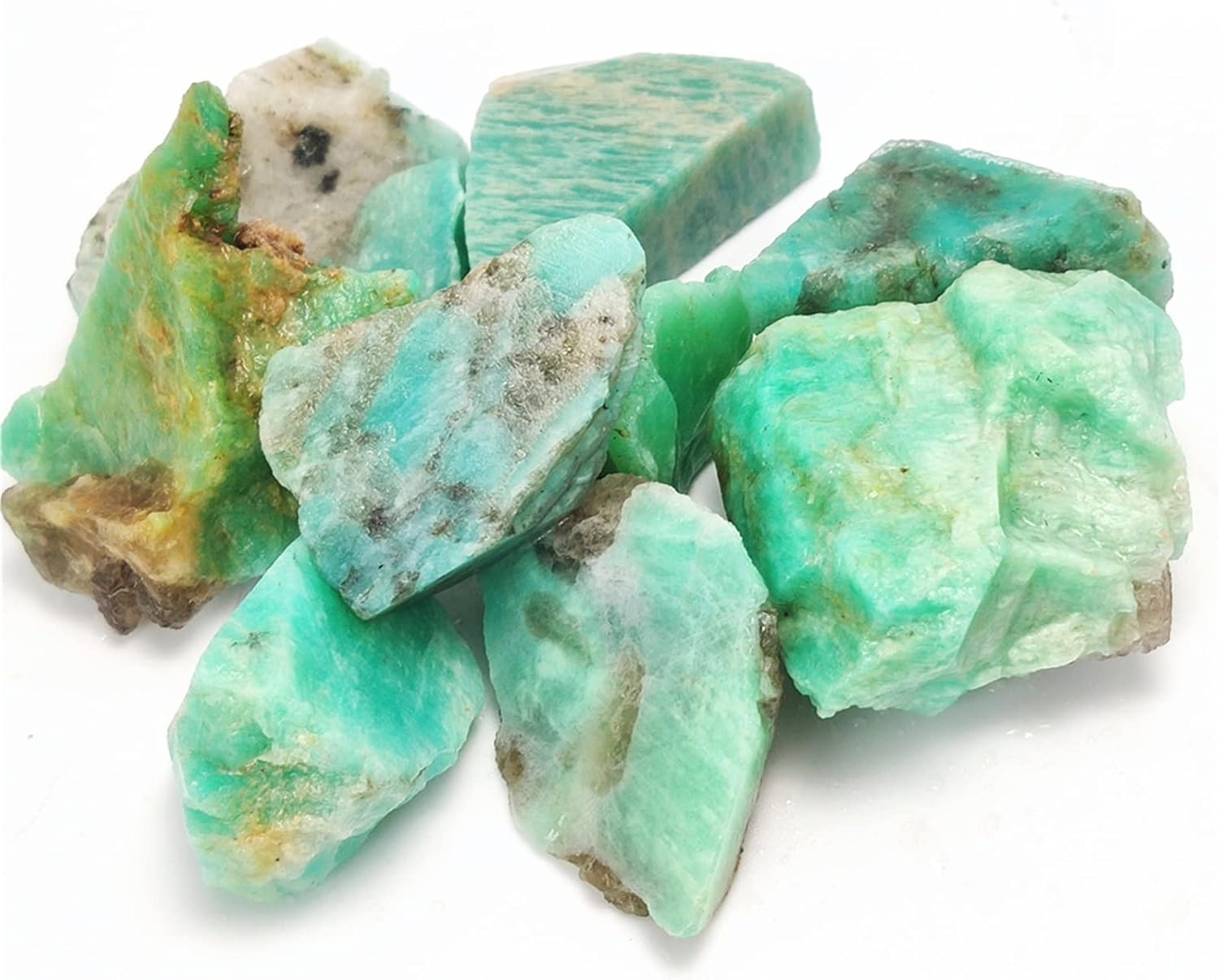 Natural Amazonite Stones 1000g for Indoor Fountain