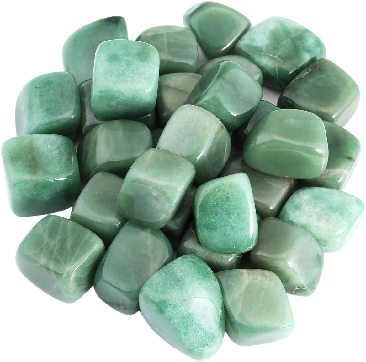 SUNYIK 1LB Green Aventurine Tumbled Stones for Jewelry and Healing