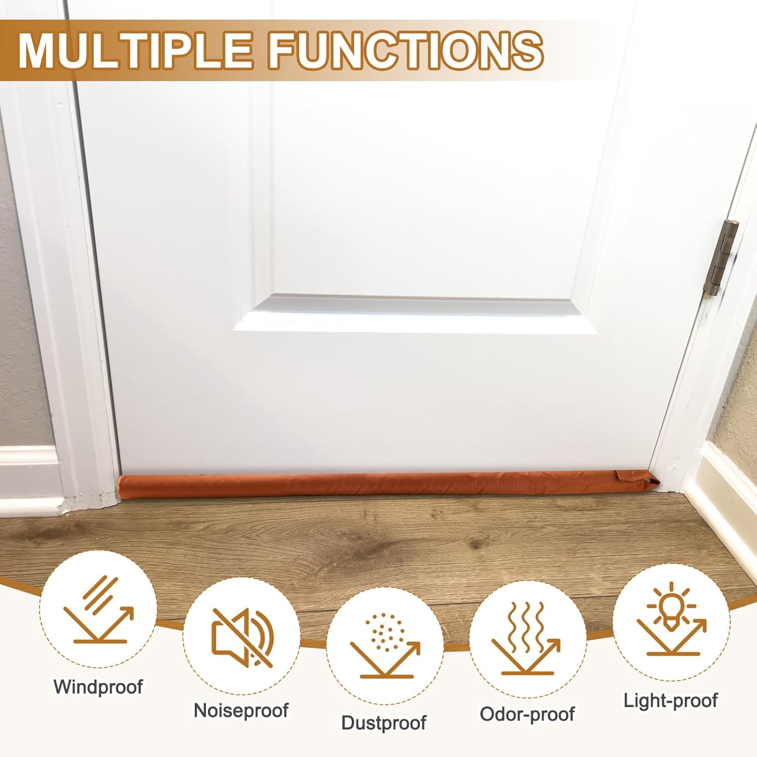 Uxcell Under Door Draft Stopper 2 Pcs Adjustable Door Blocker
