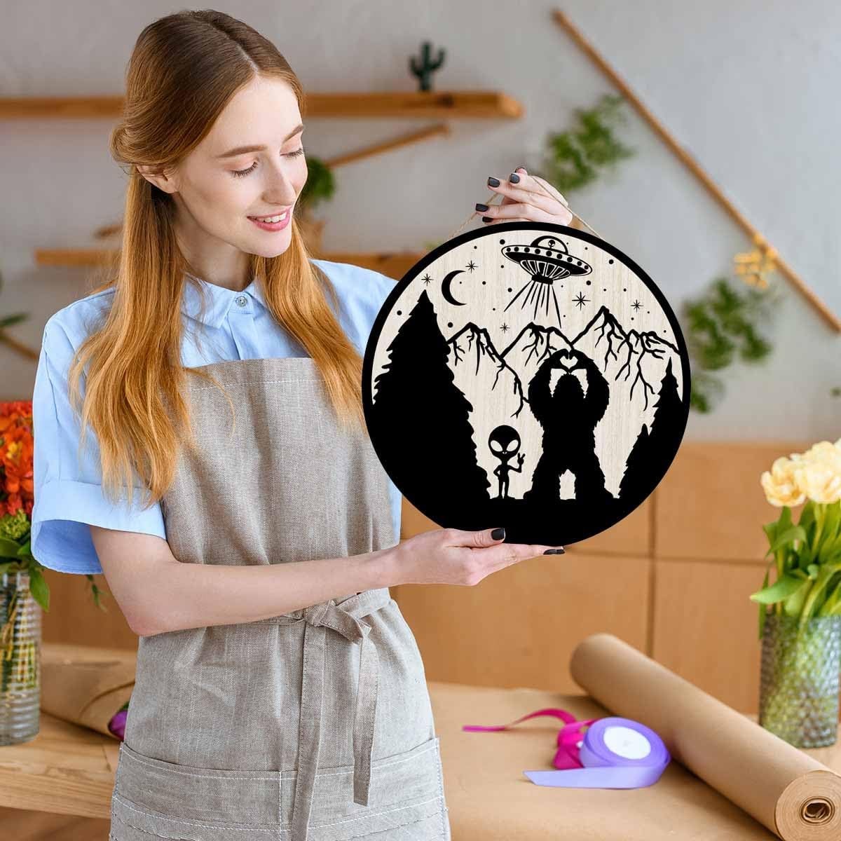 Welcome Wreath Front Door Decor 12Inch Wood Sign Farmhouse Style