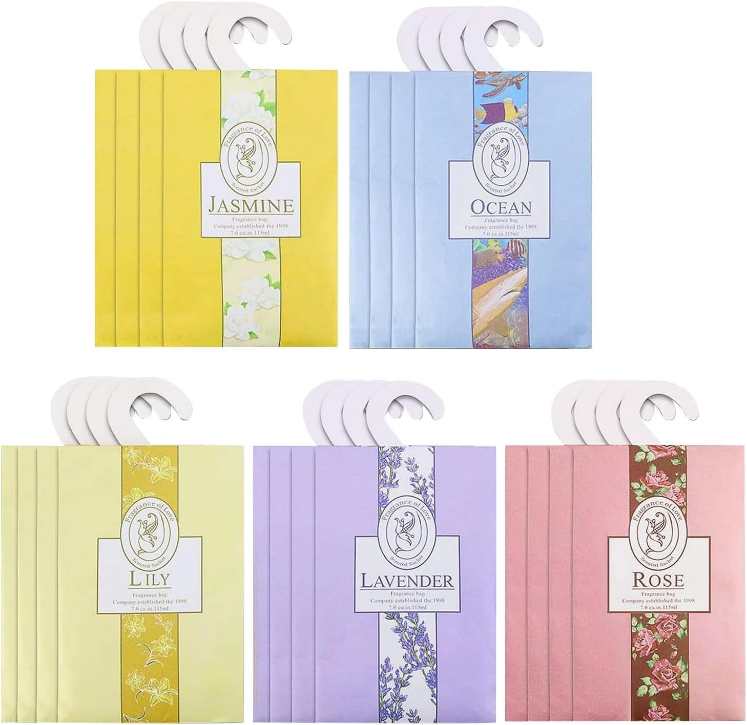 10 Pack Scented Sachets for Air Freshening