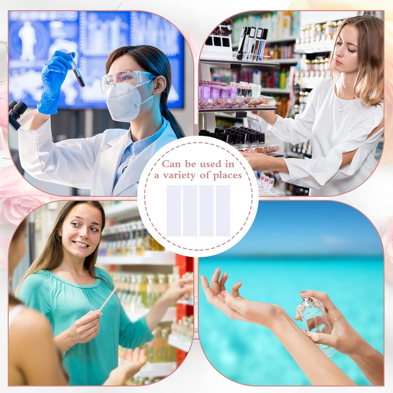 Landhoow 200 Pcs Perfume Tester Strips