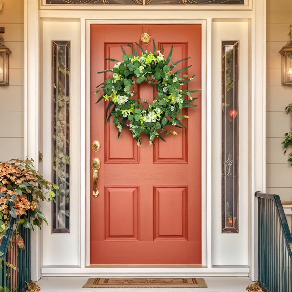 Eucalyptus Wreath for Front Door Spring Greenery Decor