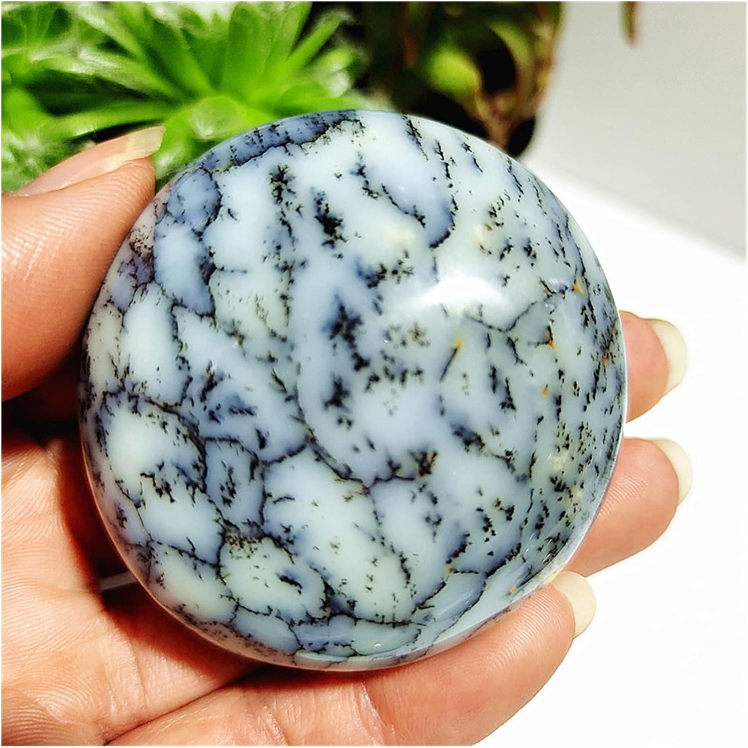 FIDEMM Natural Crystal Dendritic Opal Stones for Feng Shui