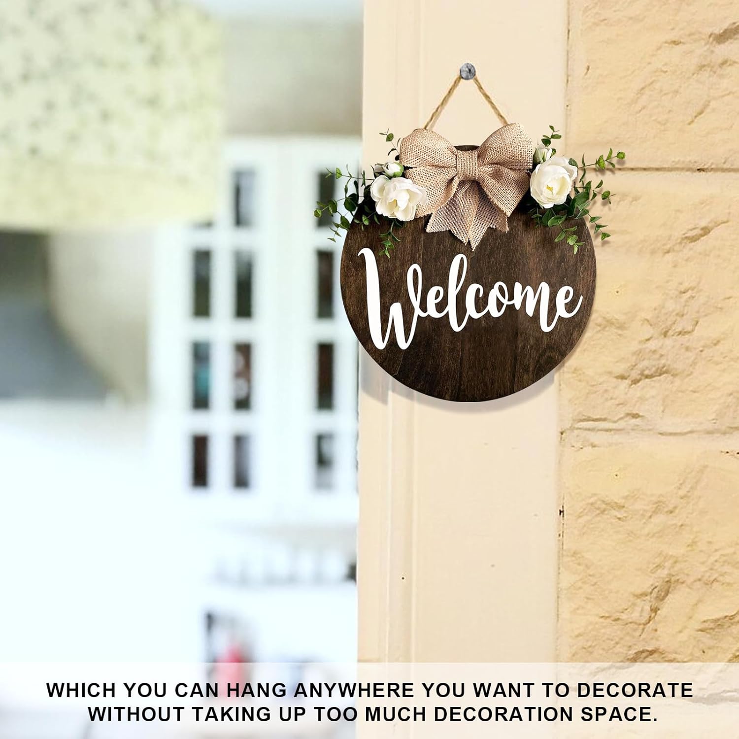 MayAvenue Welcome Wreath Front Door Decor Sign