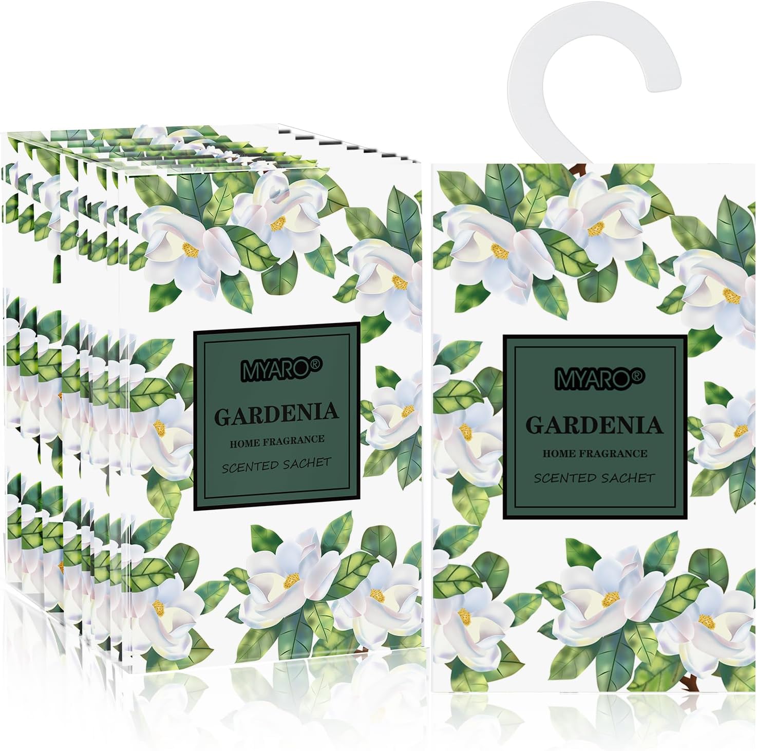 MYARO 12 Pack Gardenia Scented Sachets for Closet