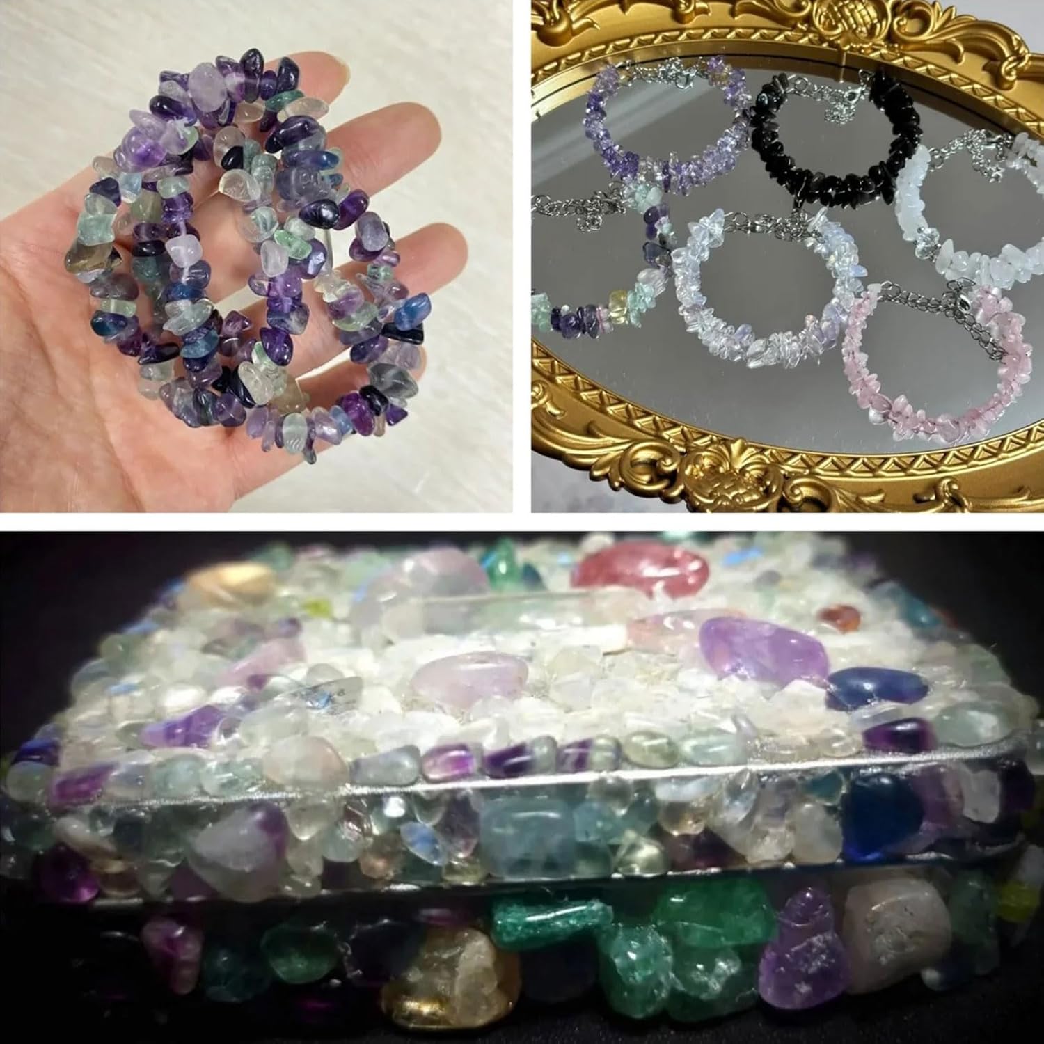 Rainbow Fluorite Tumbled Stones 22lb 9-12mm