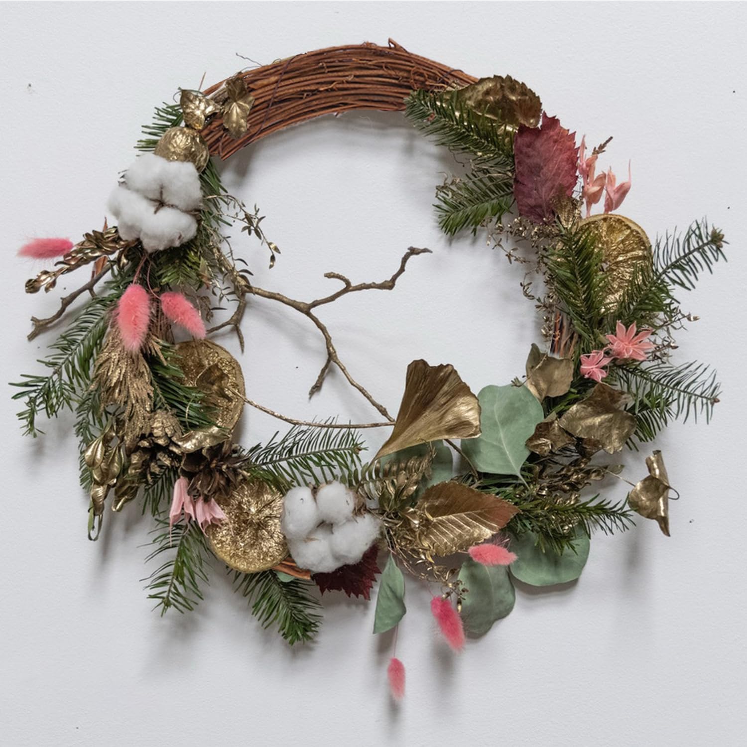 9 Pcs 10 Inch Natural Grapevine Wreath Set for DIY Crafts and Home Decor