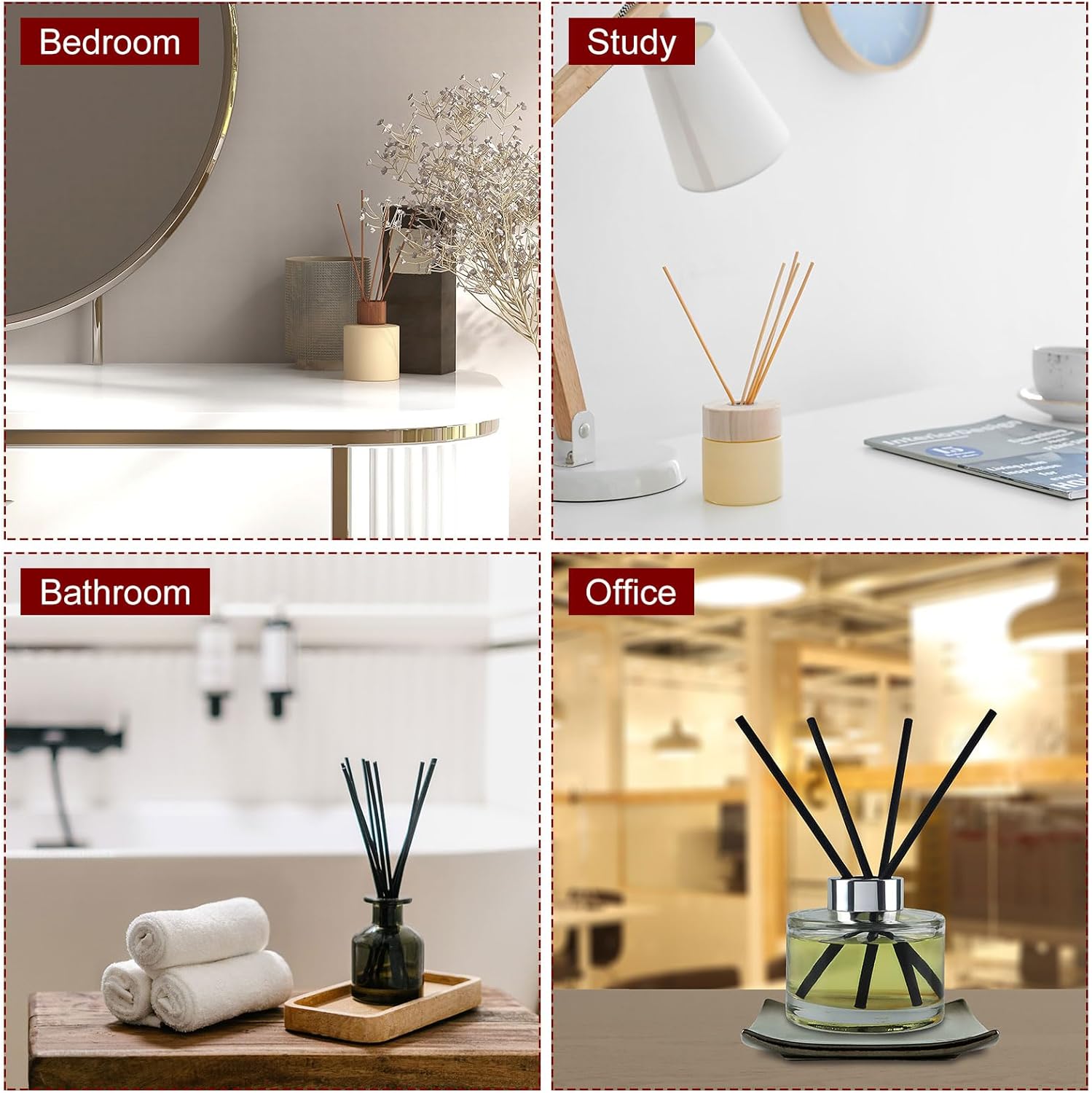 HARFINGTON 200ml Empty Glass Diffuser Bottle