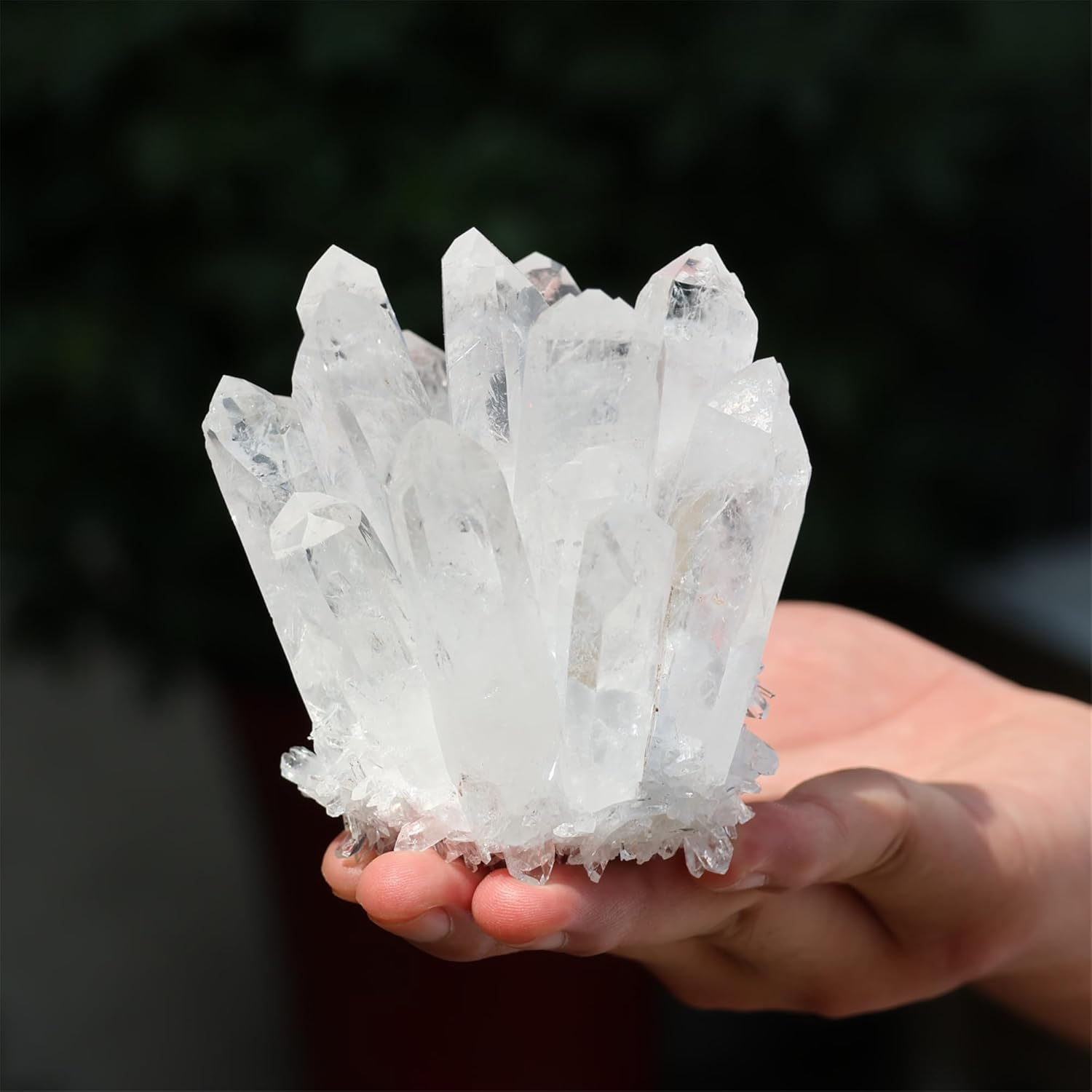 Unique Natural Clear Quartz Crystal Cluster Home Decor Specimen 300400g