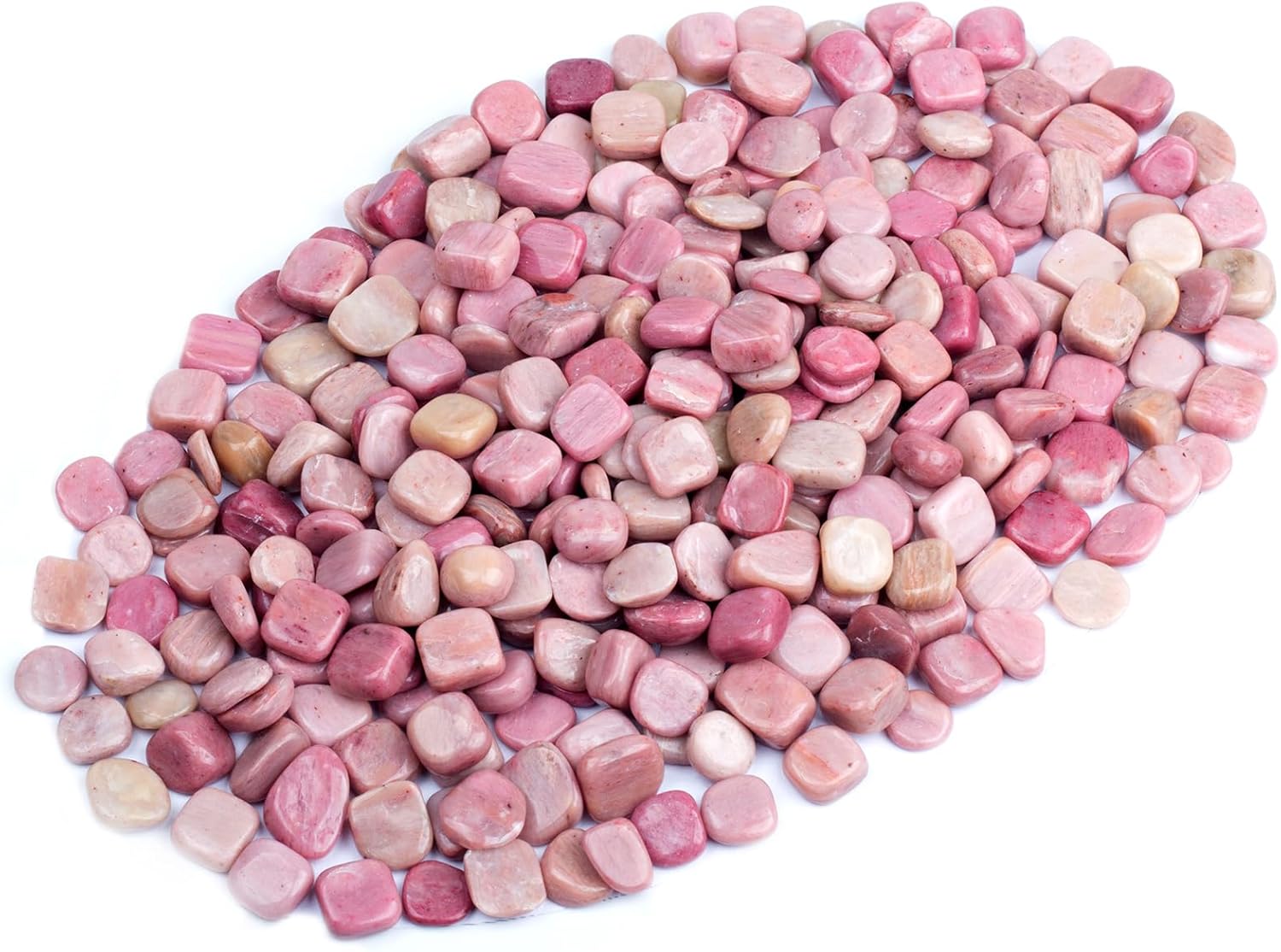 ZenQ 1 Lb Rhodonite Tumbled Stones for Epoxy Resin and Decor