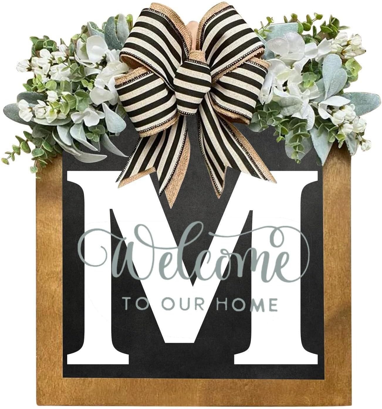 Last Name Year Round Front Door Wreath
