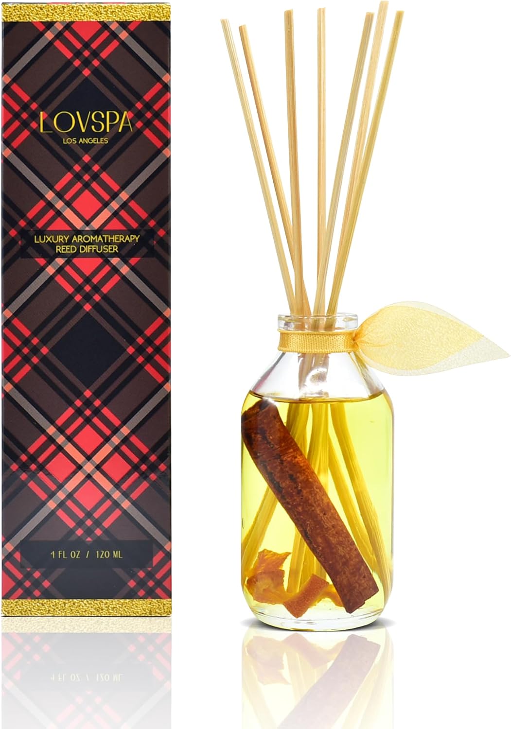 LOVSPA Spiced Cinnamon Orange Reed Diffuser Refill Bundle