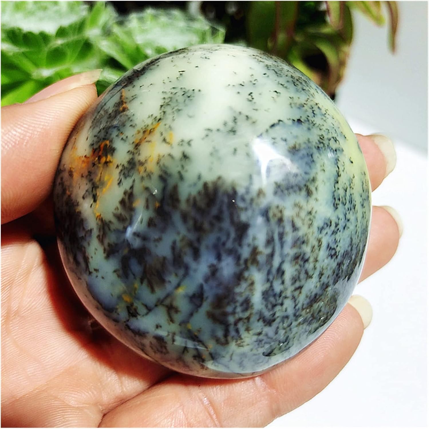 FIDEMM Natural Crystal Dendritic Opal Stones for Feng Shui