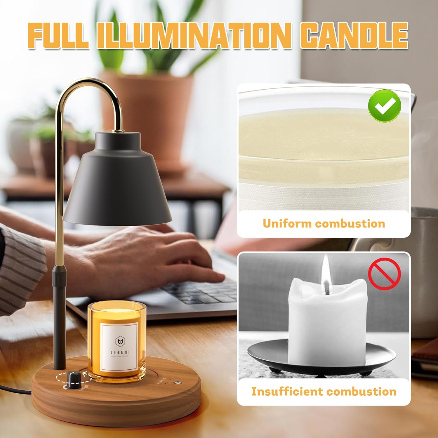 Mlogiroa 50W GU10 LED Candle Warmer Bulbs 6-Pack