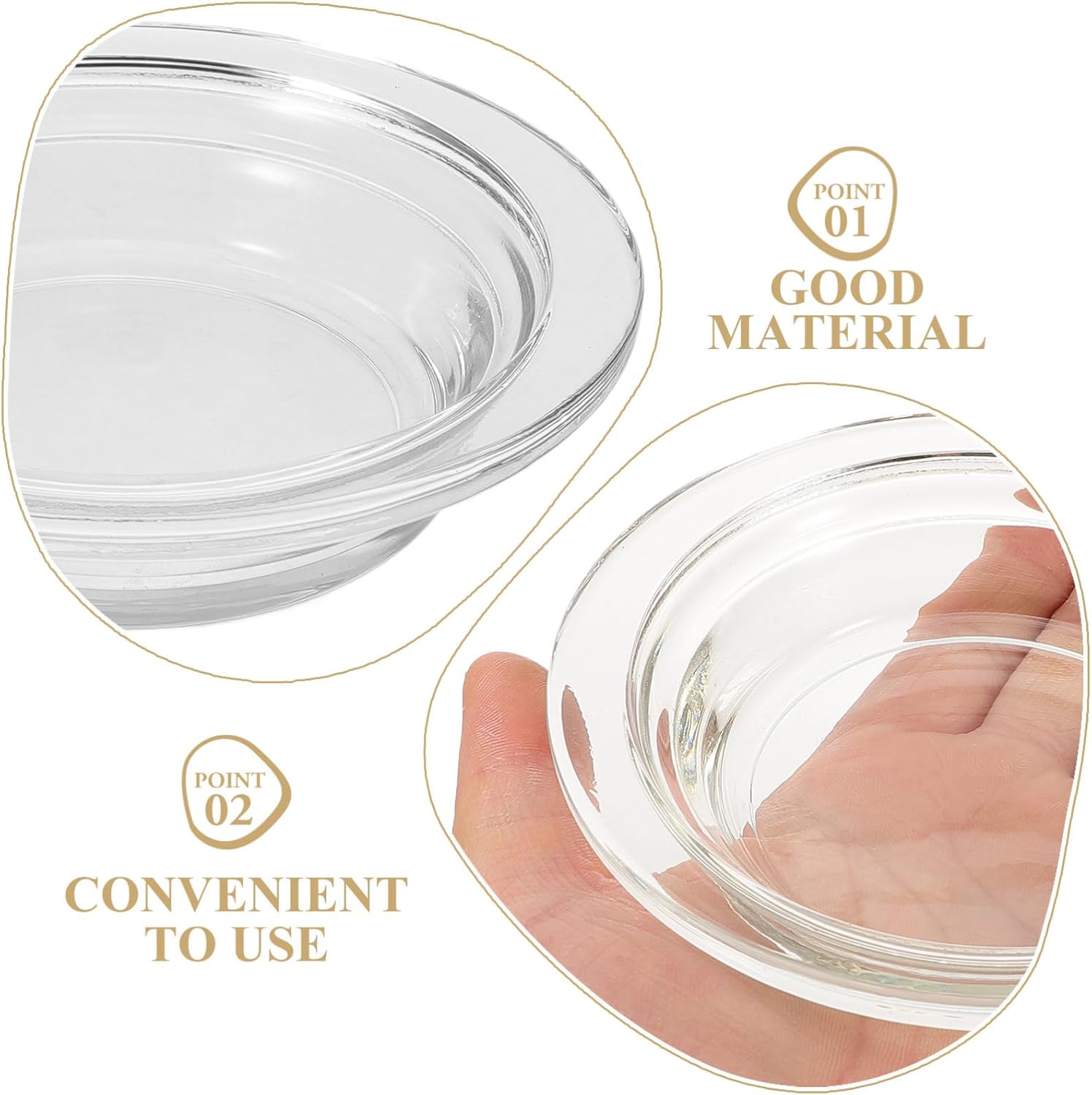 2 Pcs Replacement Wax Warmer Dish Glass Aromatherapy Essential Oil Diffuser Dishes for Home and Office
