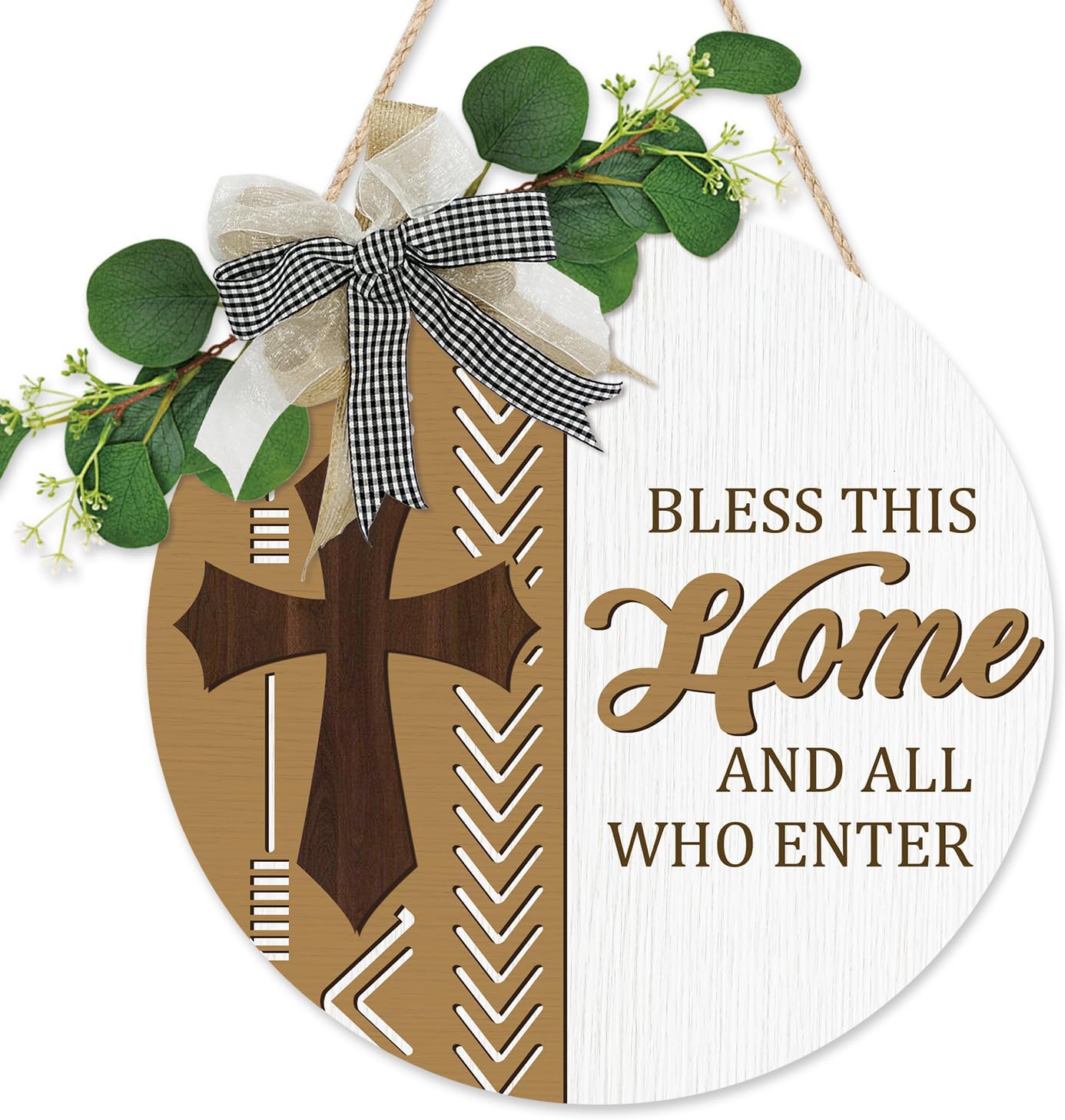 CHDITB 3D Bless This Home Front Door Wreath 12x12