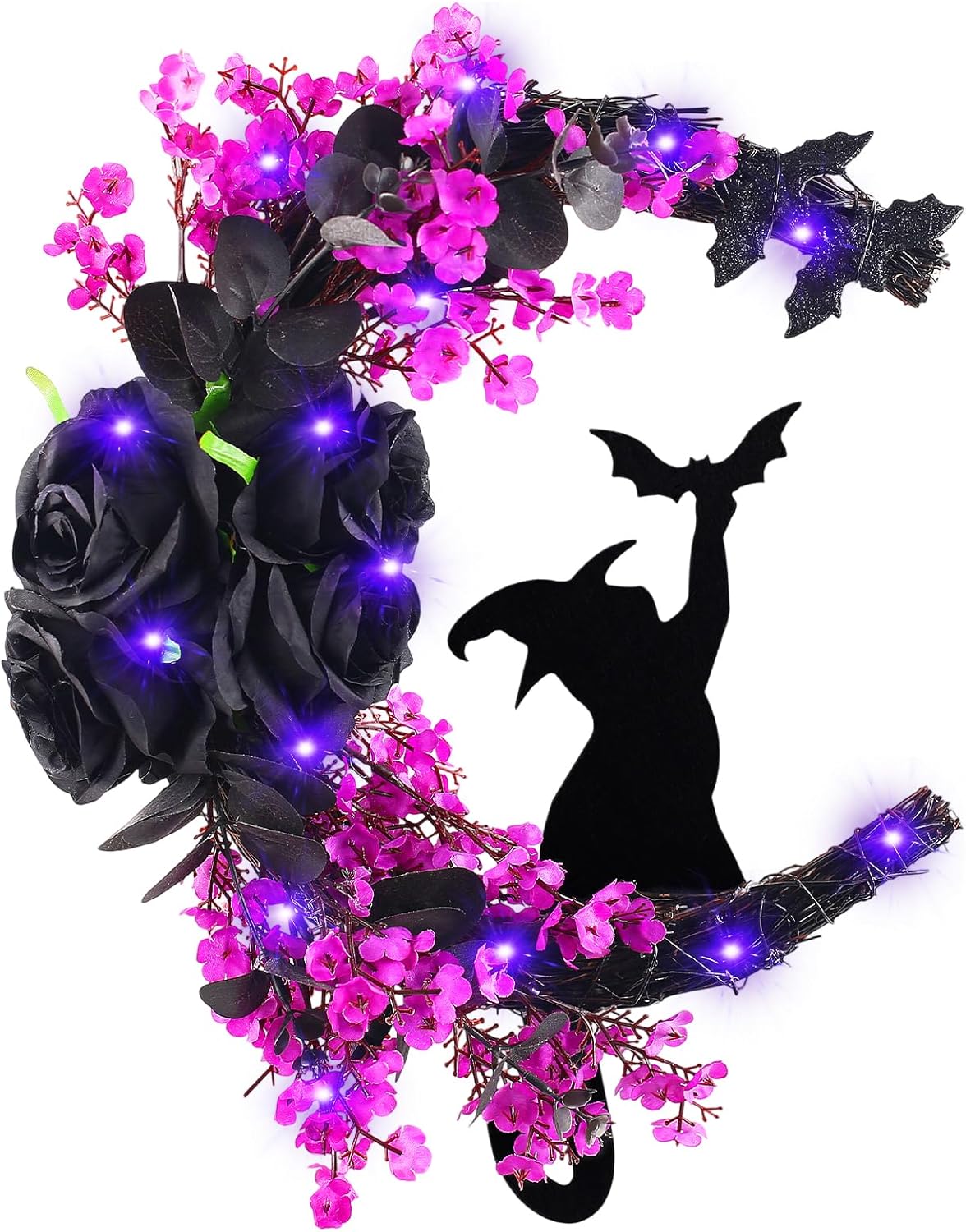 2025 Halloween Black Cat Door Wreath