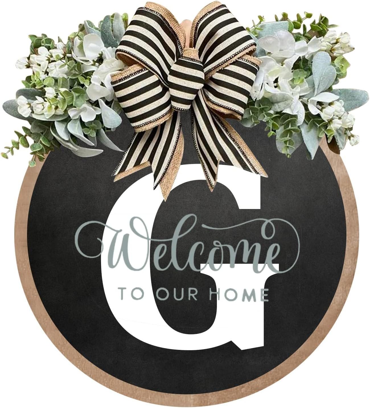 Billamb 26 Letter Front Door Welcome Wreath