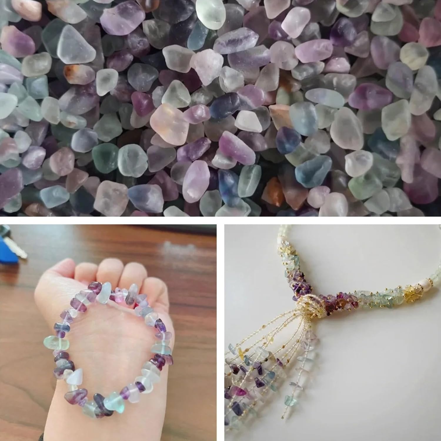Rainbow Fluorite Tumbled Stones 22lb 9-12mm