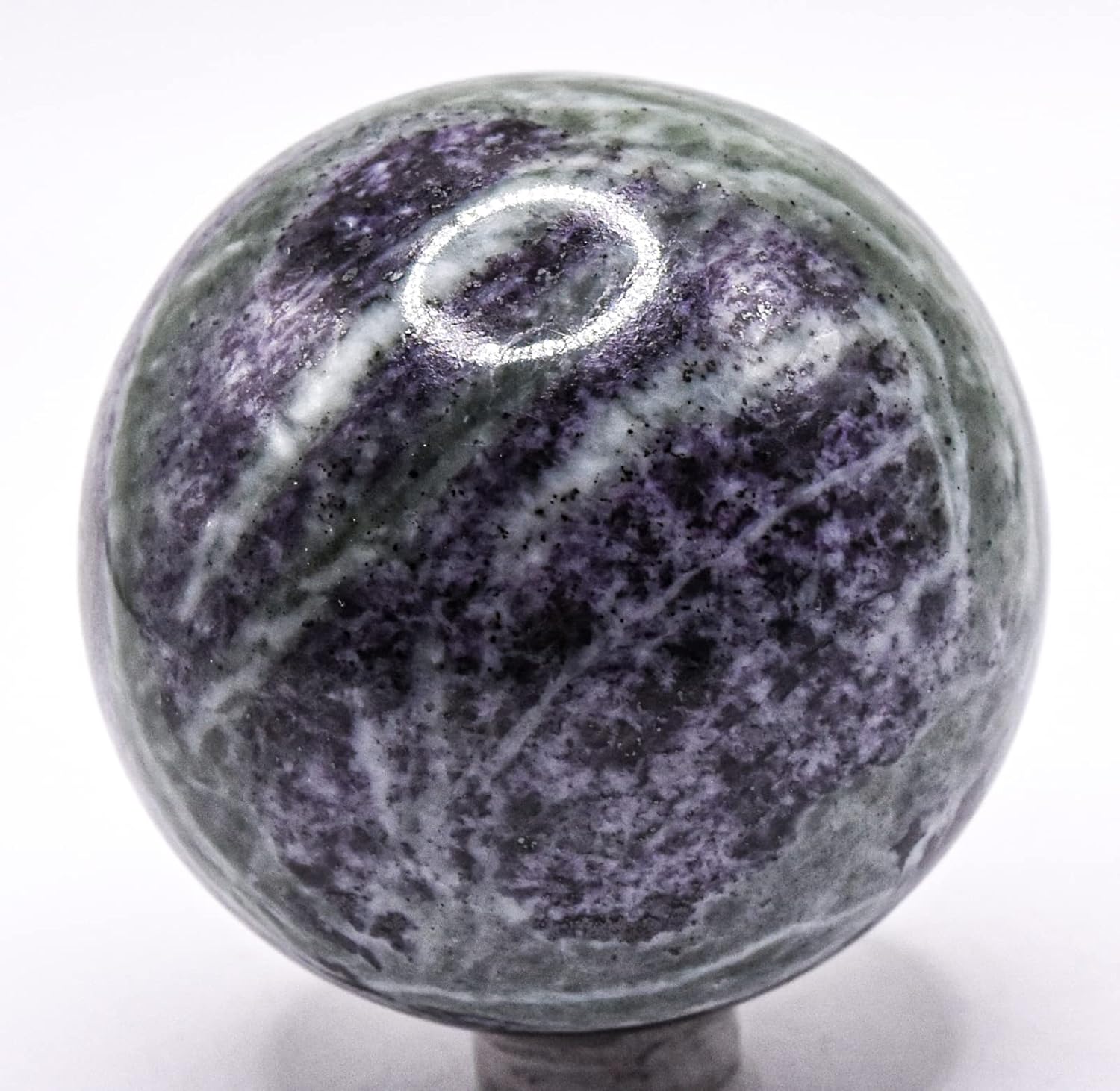 55mm Deep Purple Lilac Kammererite Sphere with Stand