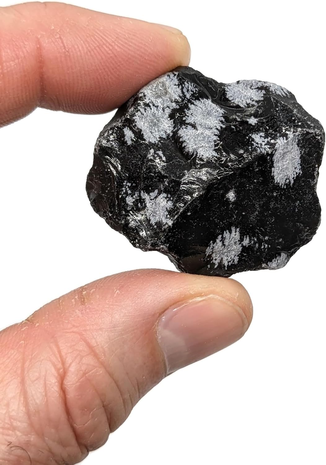 3 Lbs Rough Snowflake Obsidian Stones - 1 to 2 Inch Mixed Sizes