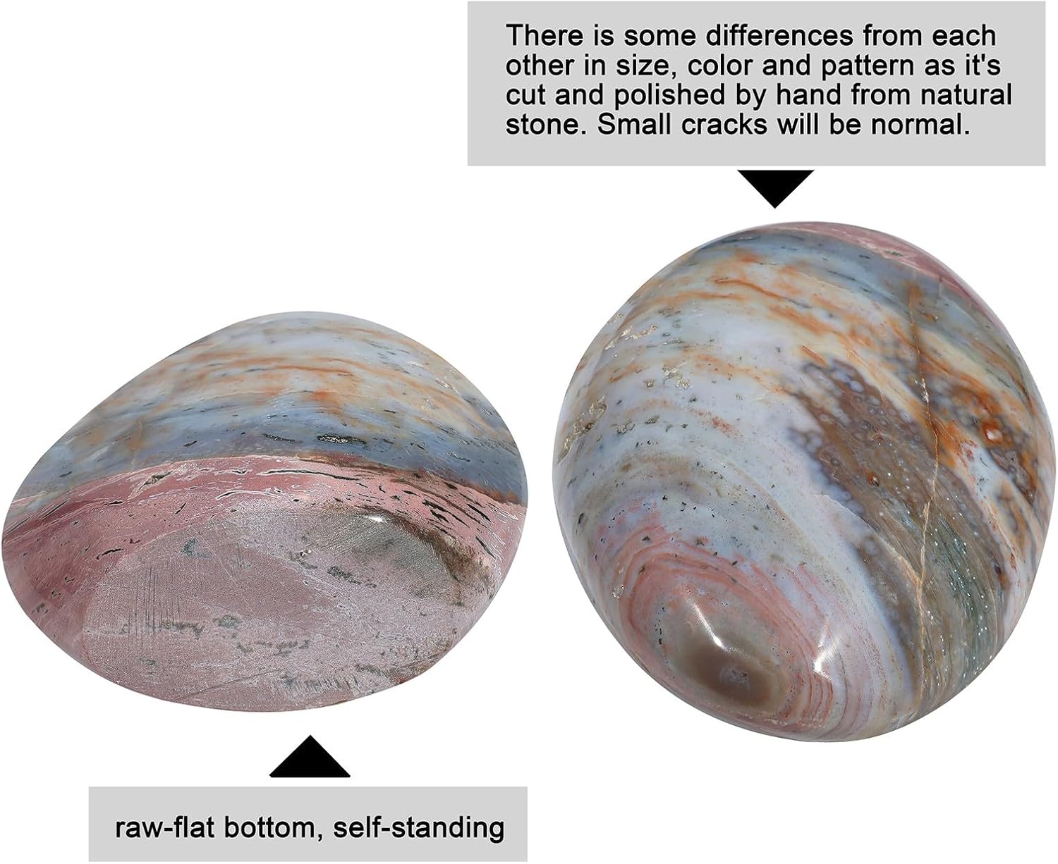 Nupuyai Natural Ocean Jasper Stone Decor