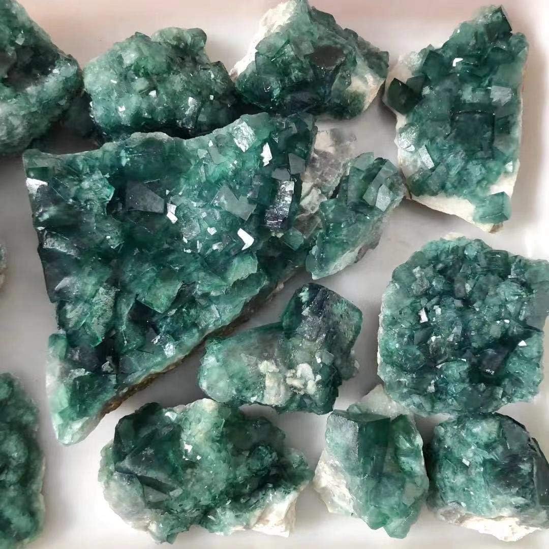 1pc 1000g-1200g Green Fluorite Geode Cluster Rough Stone Mineral Specimen