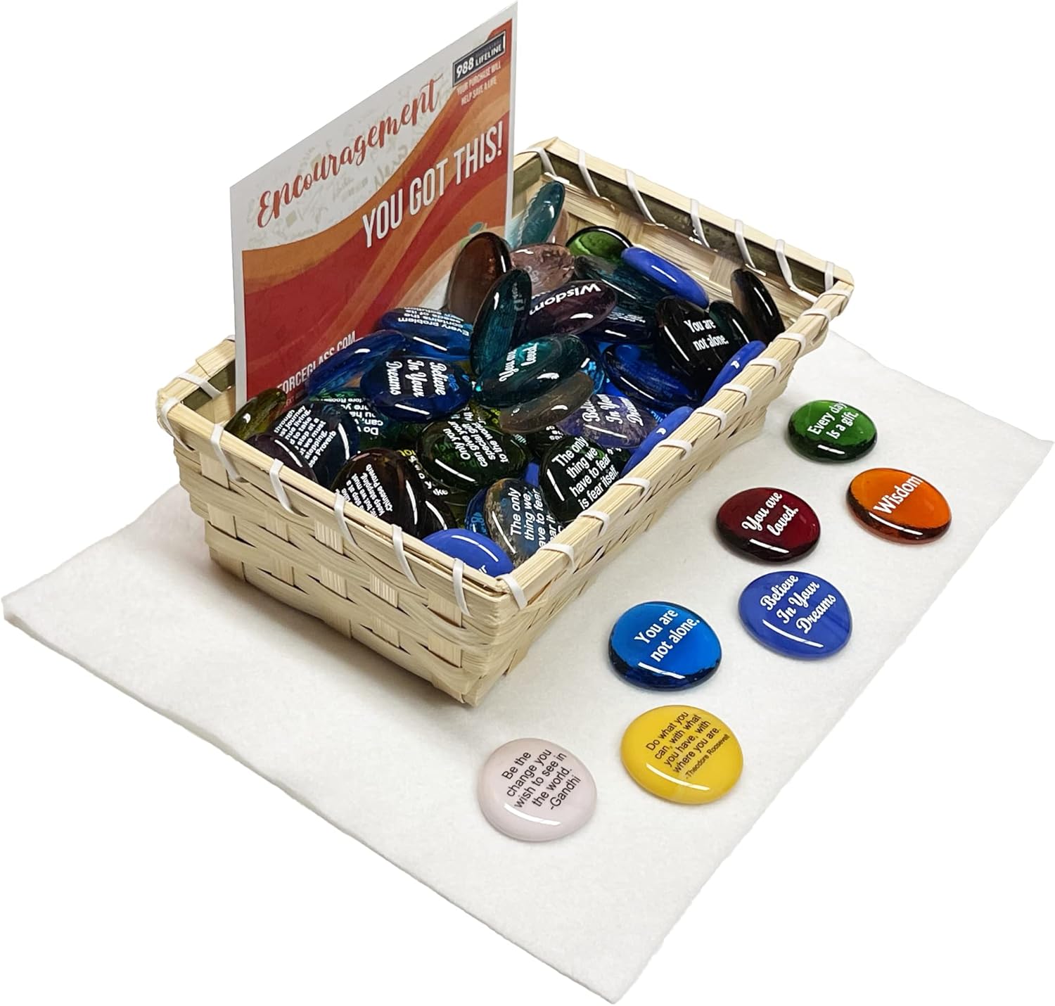 Encouragement Stones Set of 100 with Display