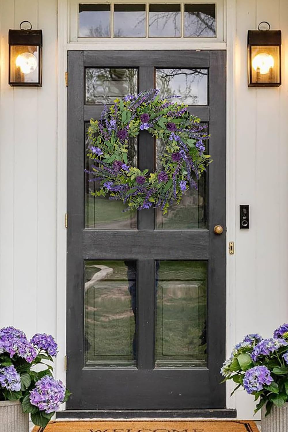 Lavender Wreath for Front Door 22 Inch All Season Decor