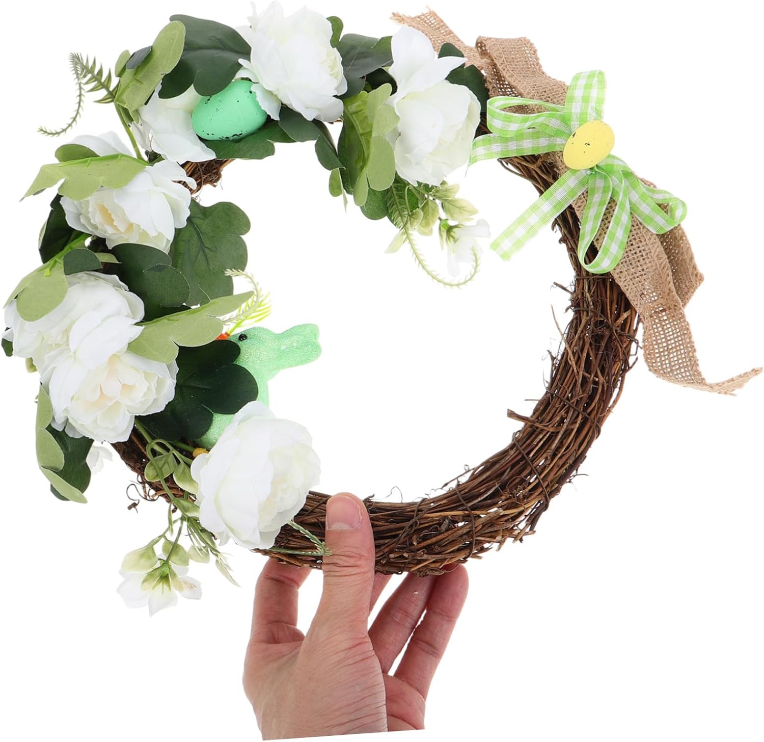 Pastel Egg and Flower Artificial Spring Wreath