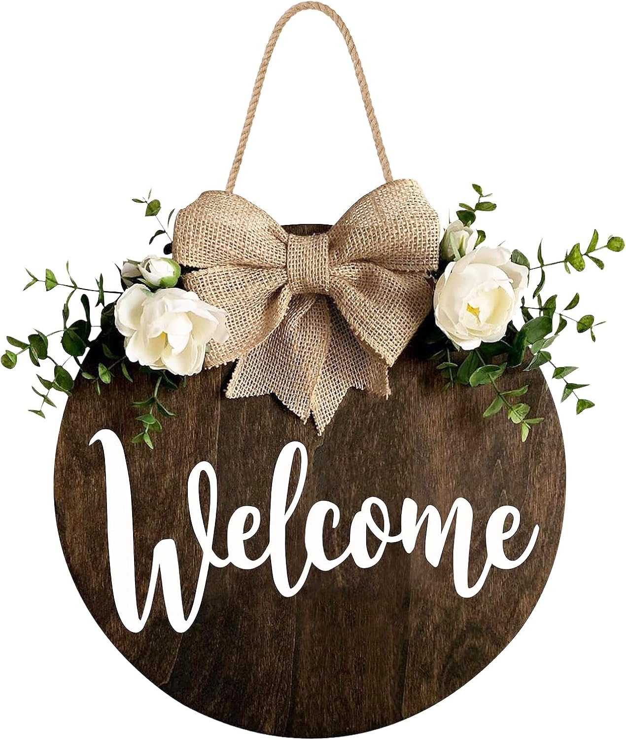 MayAvenue Welcome Wreath Front Door Decor Sign