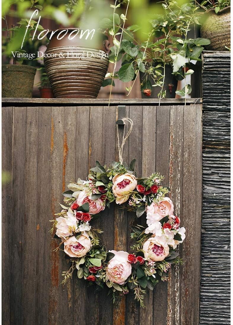 Floroom Floral Wreath 15-16 Inches Front Door Decor