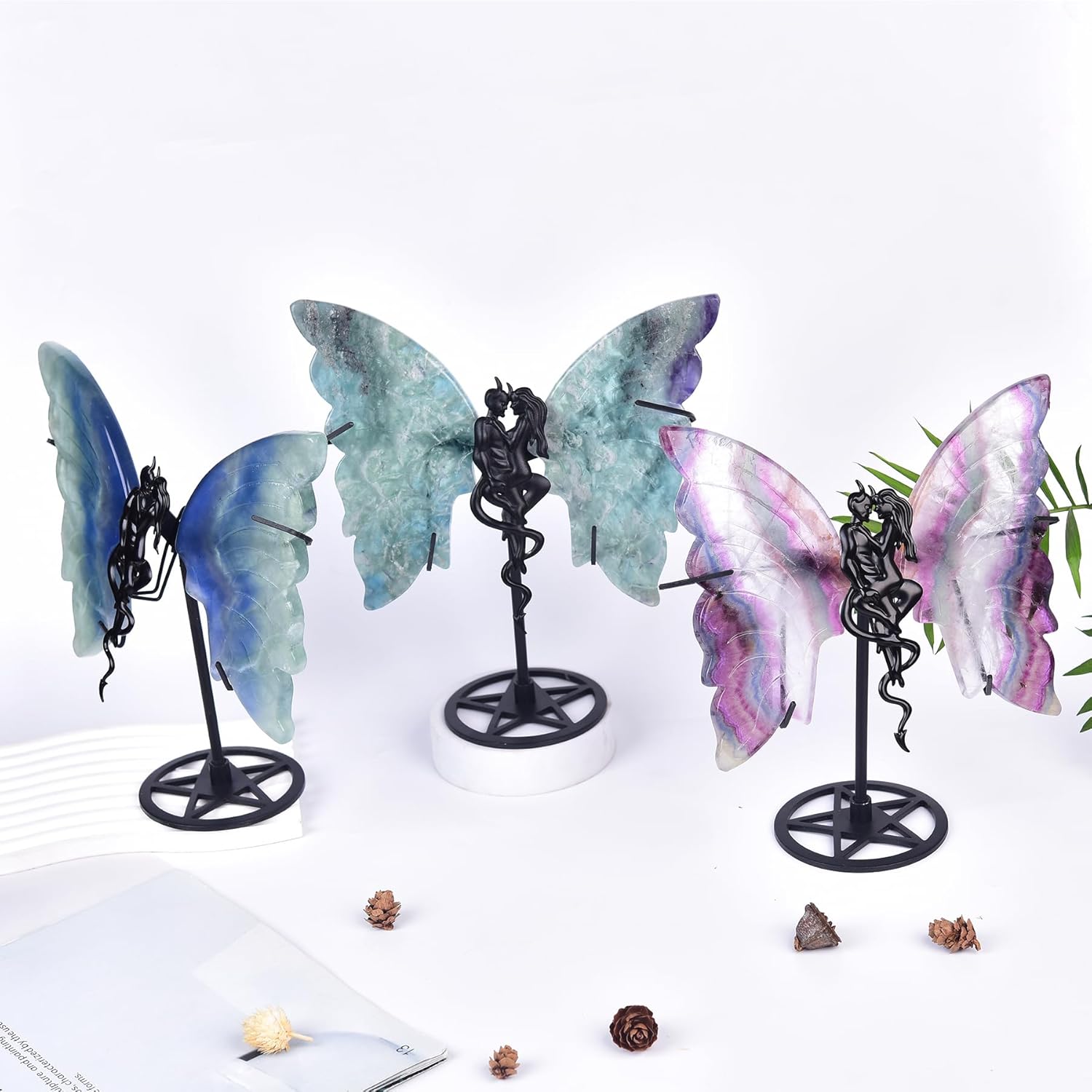 JIC Gem Crystal Butterfly with Stand Decorative Artwork