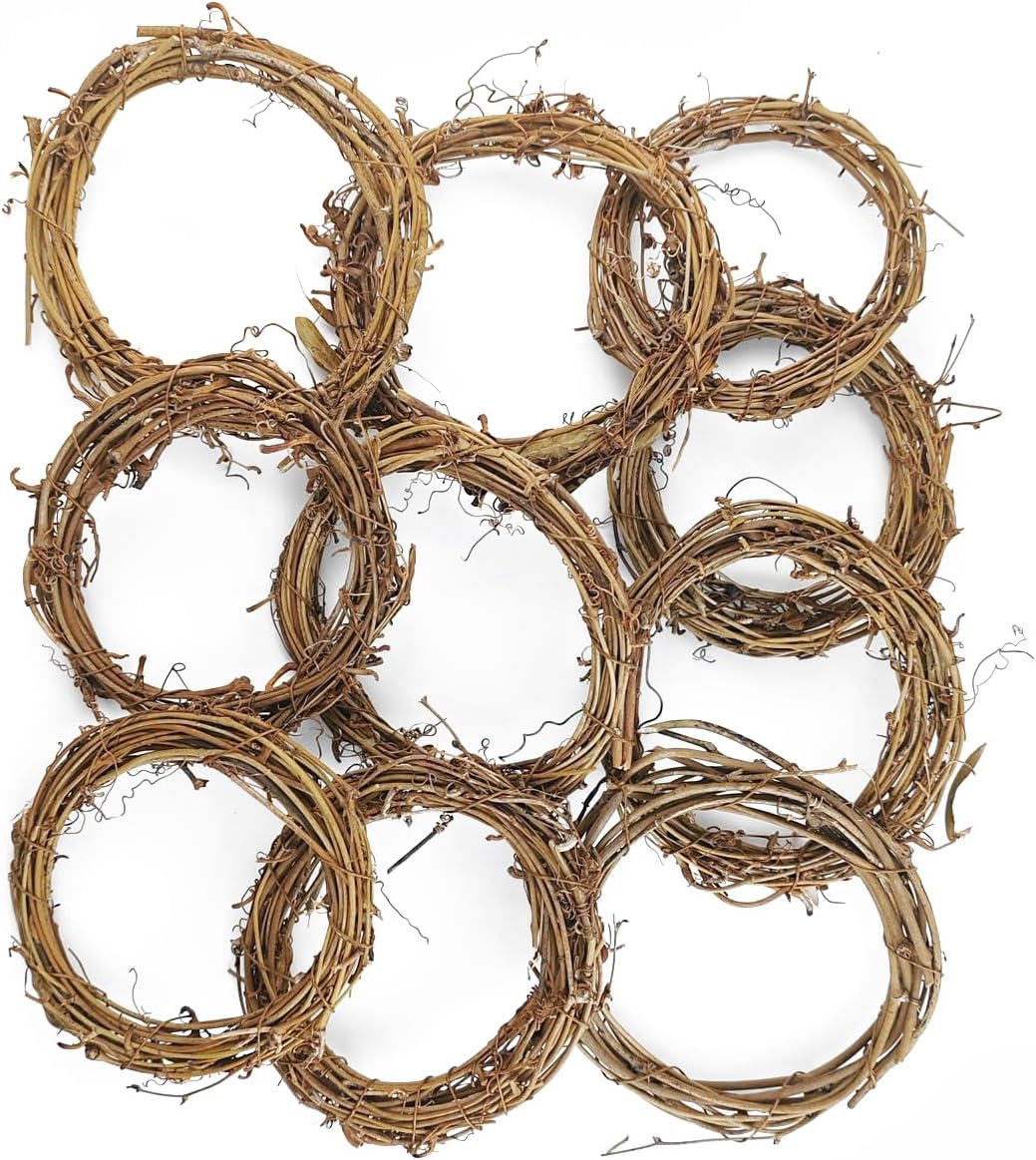TIHOOD 16PCS 4 Inch Grapevine Wreath Garland